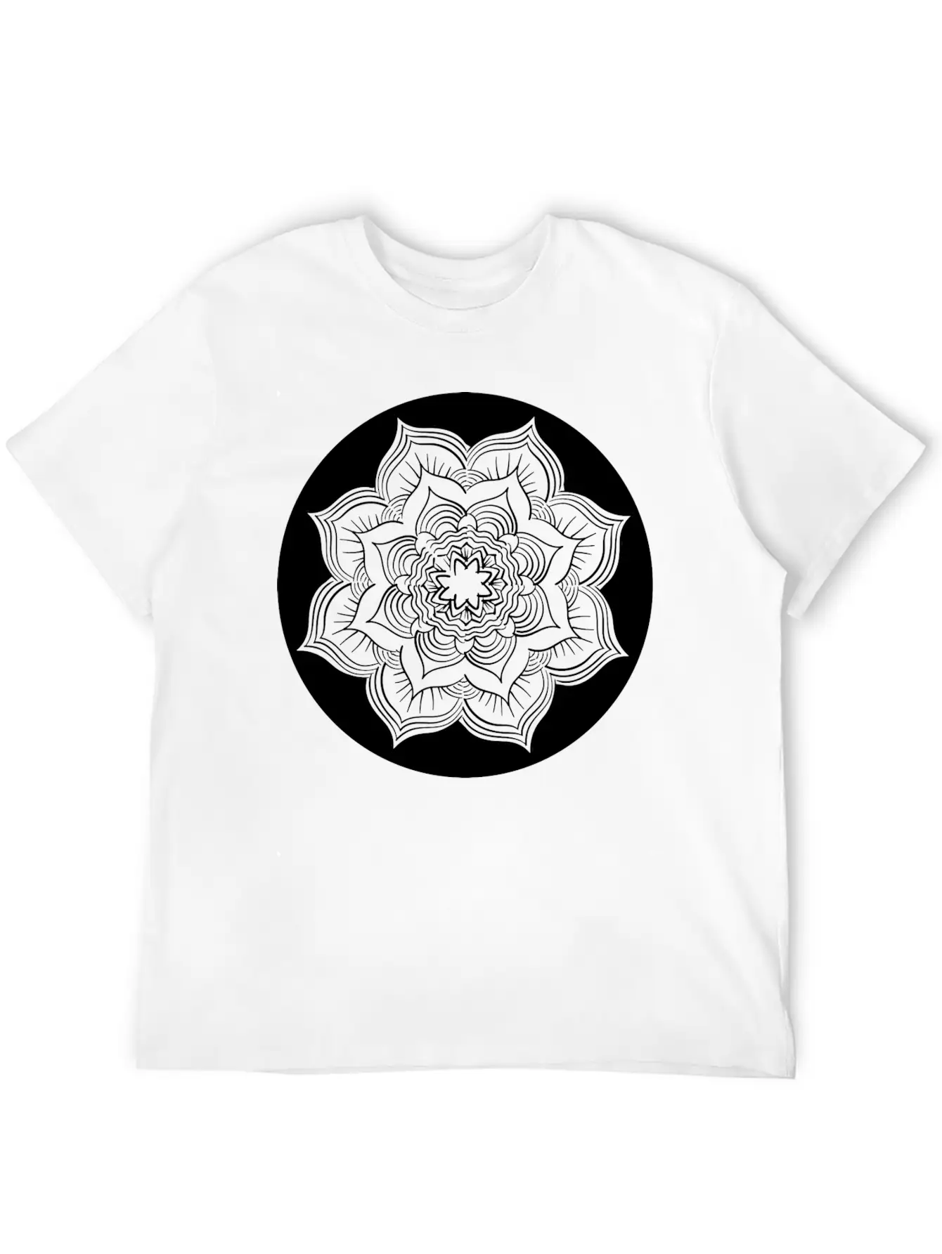 Yoga Lotus Flower Mandala Unisex Casual T-Shirt – Clean Design For Daily Comfort