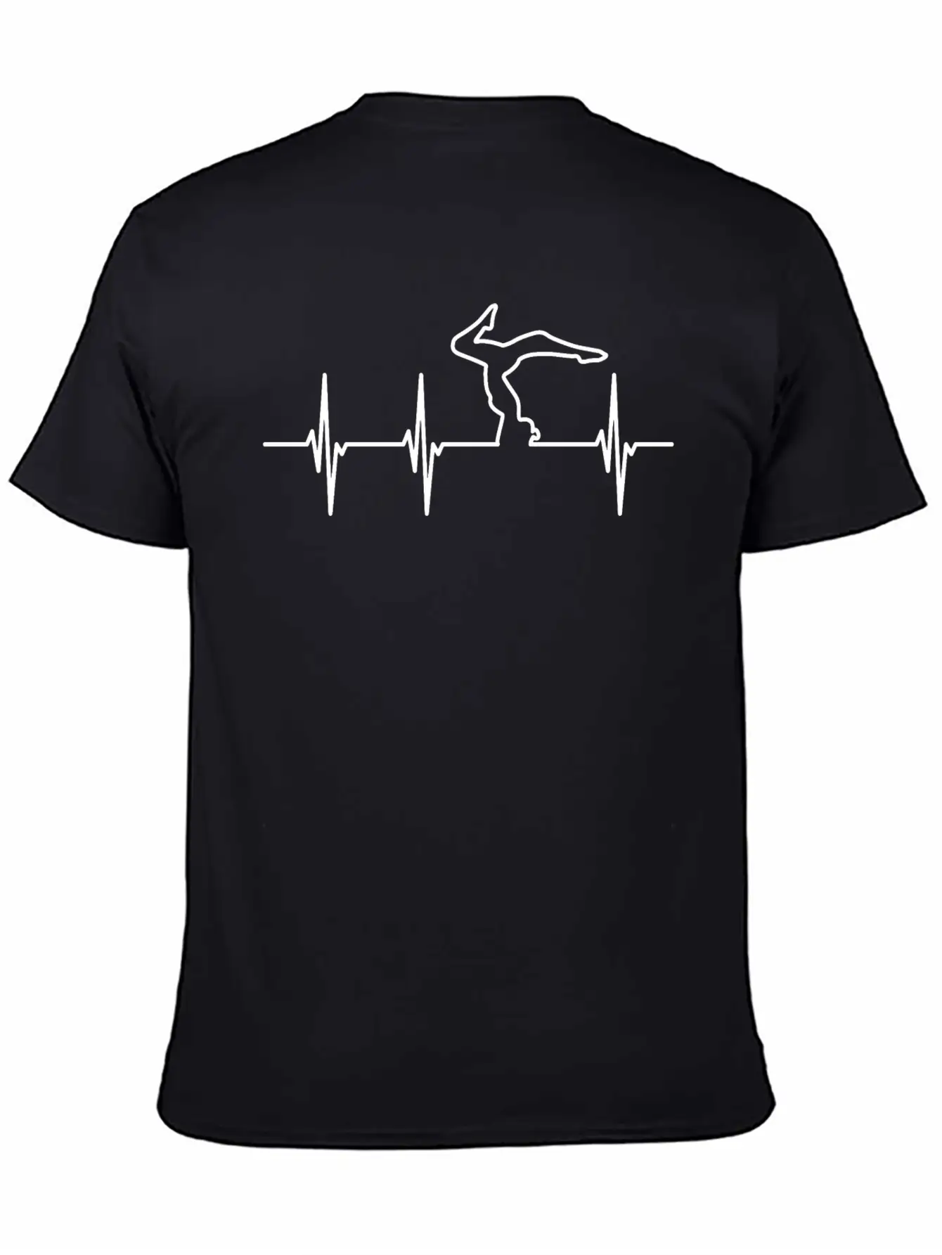 Yoga Lover ECG Heartline Stylish Everyday T-Shirt – Unisex Basic Cotton Tee