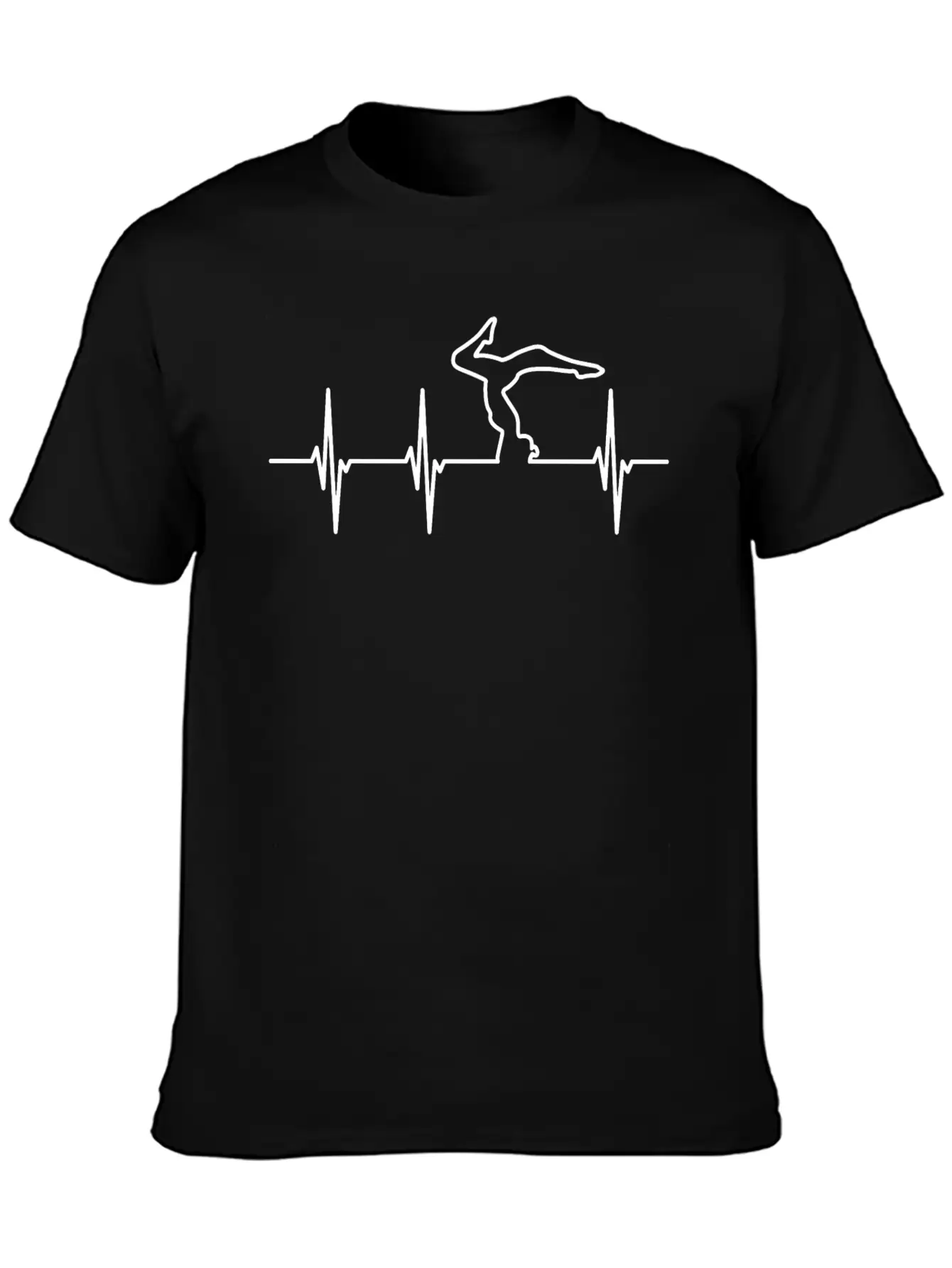 Yoga Lover ECG Heartline Stylish Everyday T-Shirt – Unisex Basic Cotton Tee