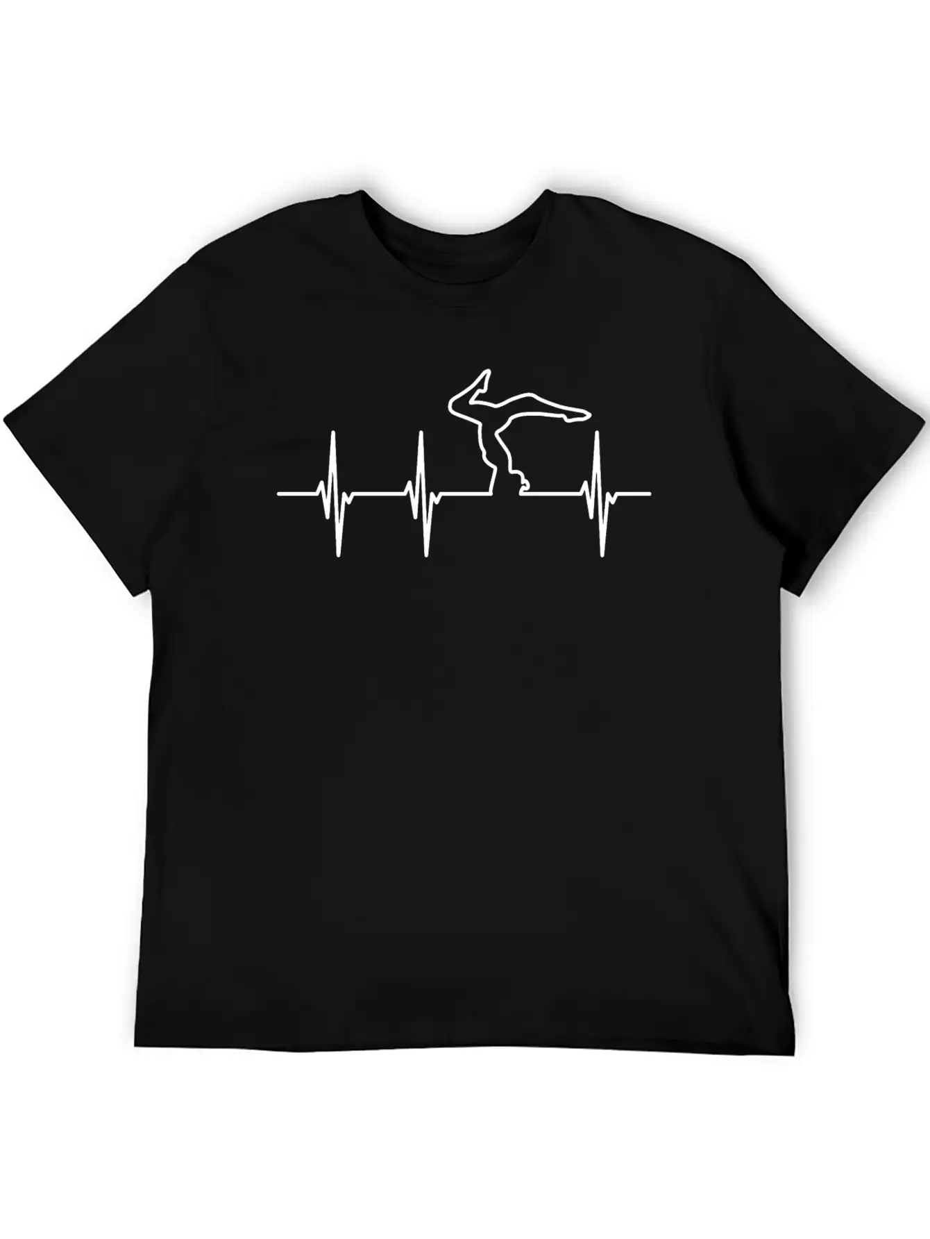 Yoga Lover ECG Heartline Stylish Everyday T-Shirt – Unisex Basic Cotton Tee