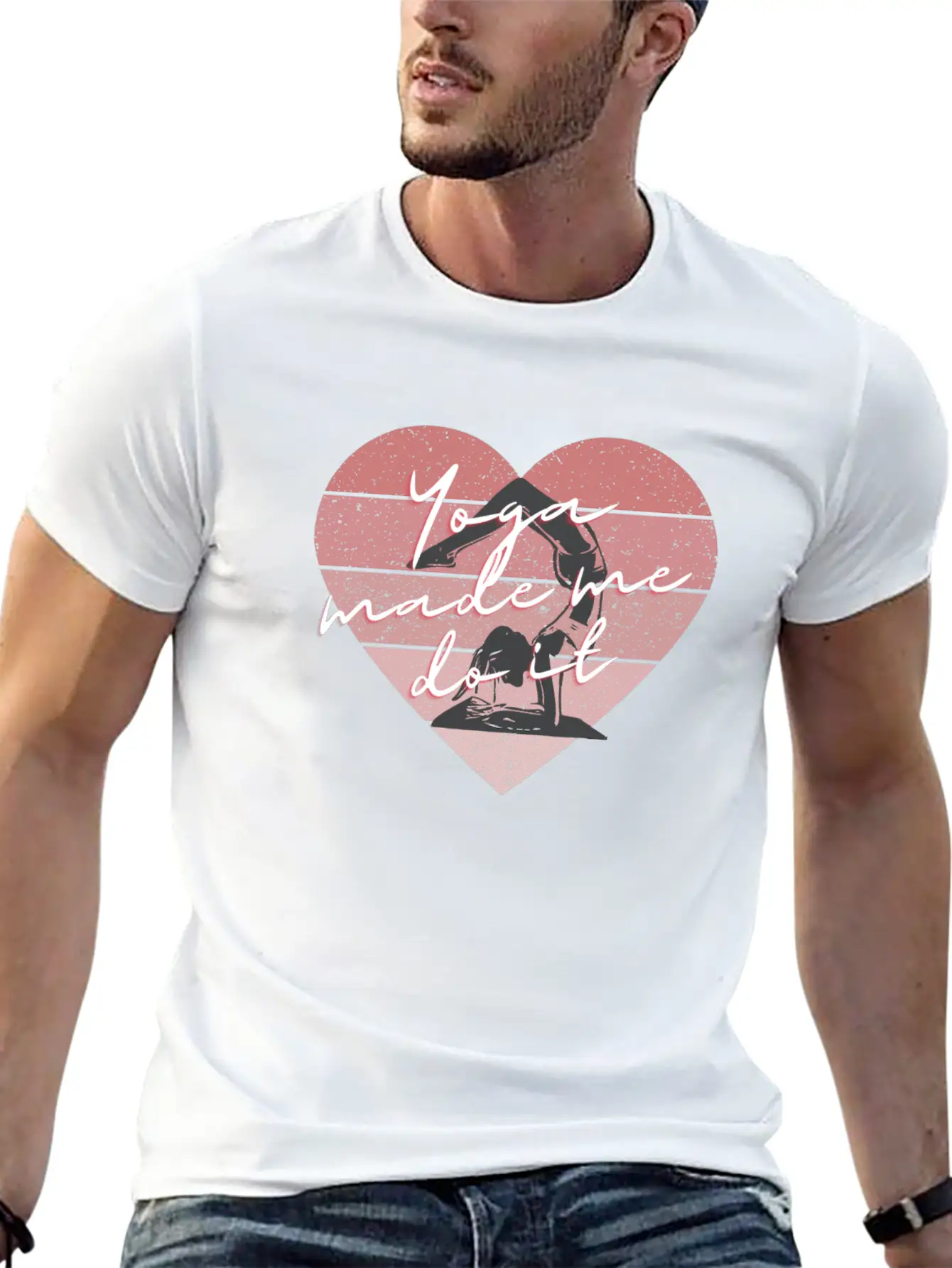 Yoga Made Me Do It - Yoga Gift Lightweight Cotton T-Shirt – Daily Comfort Graphic Shirt