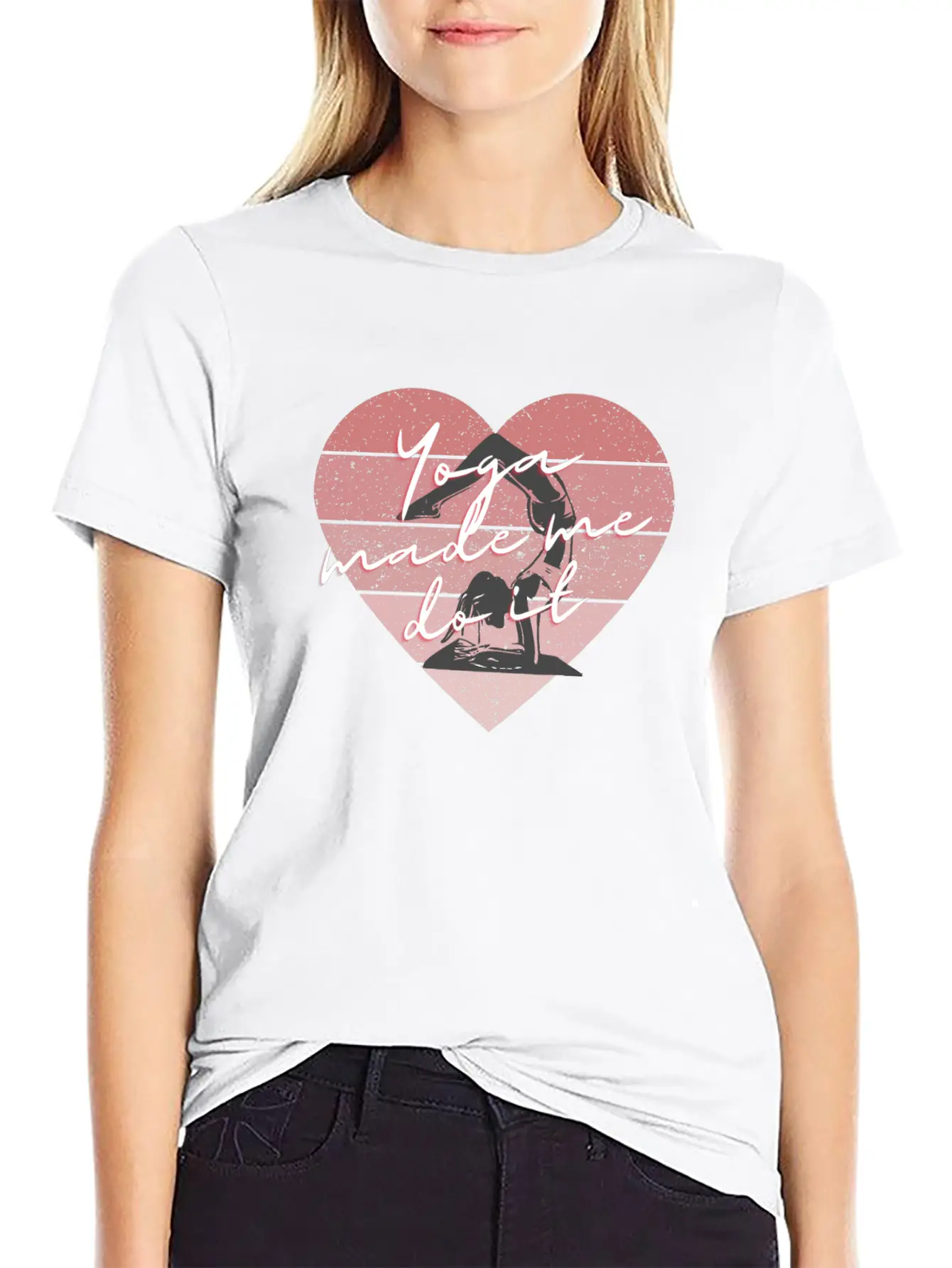 Yoga Made Me Do It - Yoga Gift Lightweight Cotton T-Shirt – Daily Comfort Graphic Shirt