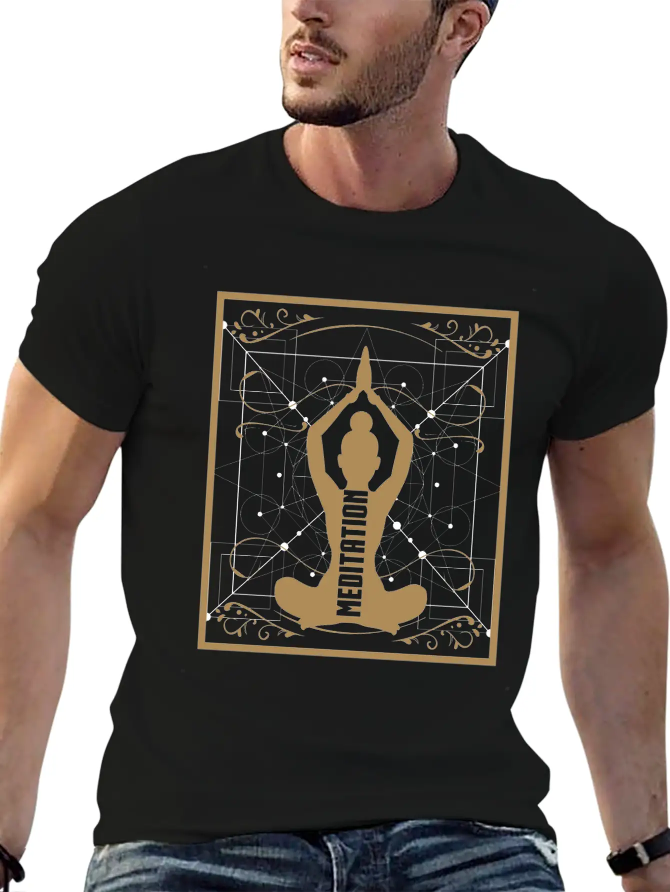 Yoga Meditation Retro Soft Cotton Short Sleeve Tee – Unisex Wardrobe Staple