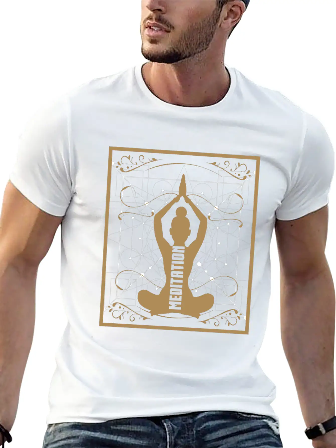 Yoga Meditation Retro Soft Cotton Short Sleeve Tee – Unisex Wardrobe Staple