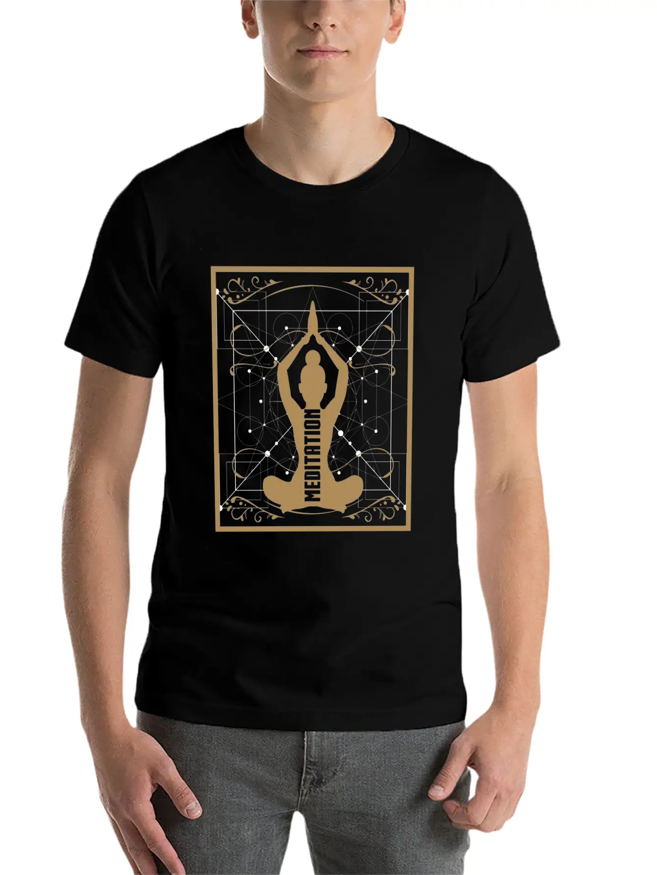 Yoga Meditation Retro Soft Cotton Short Sleeve Tee – Unisex Wardrobe Staple