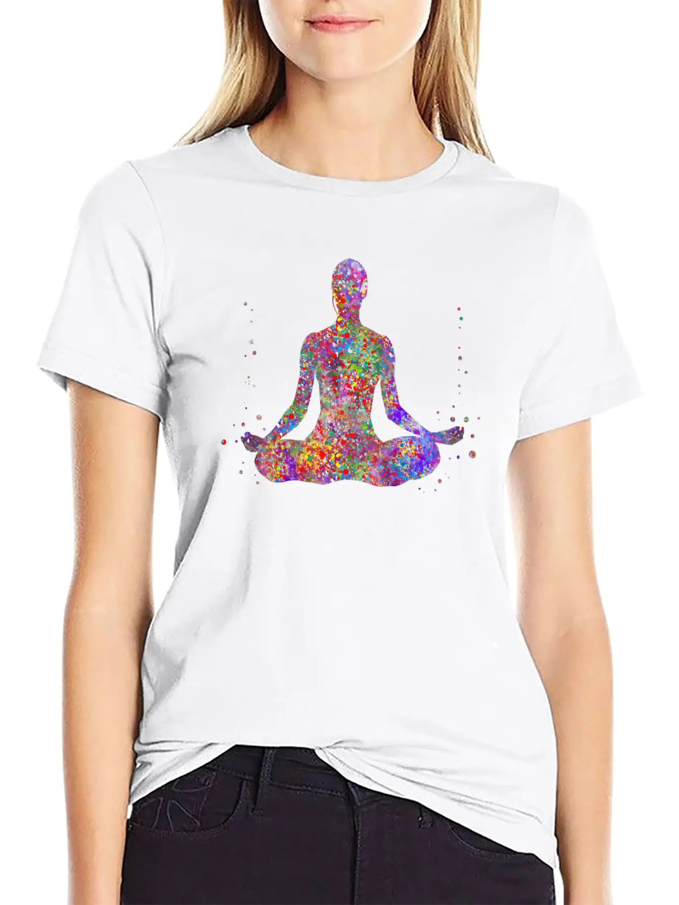 Yoga Pose Modern Fit Casual T-Shirt ��� Clean And Versatile Design