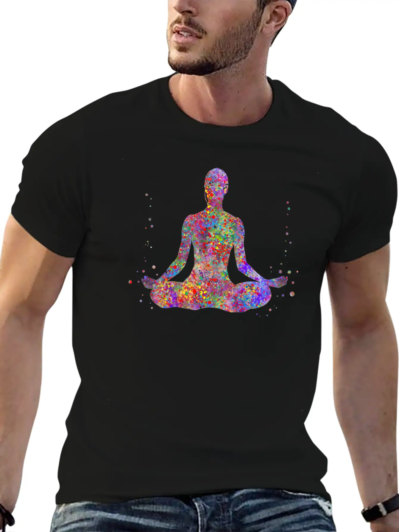 Yoga Pose Modern Fit Casual T-Shirt ��� Clean And Versatile Design