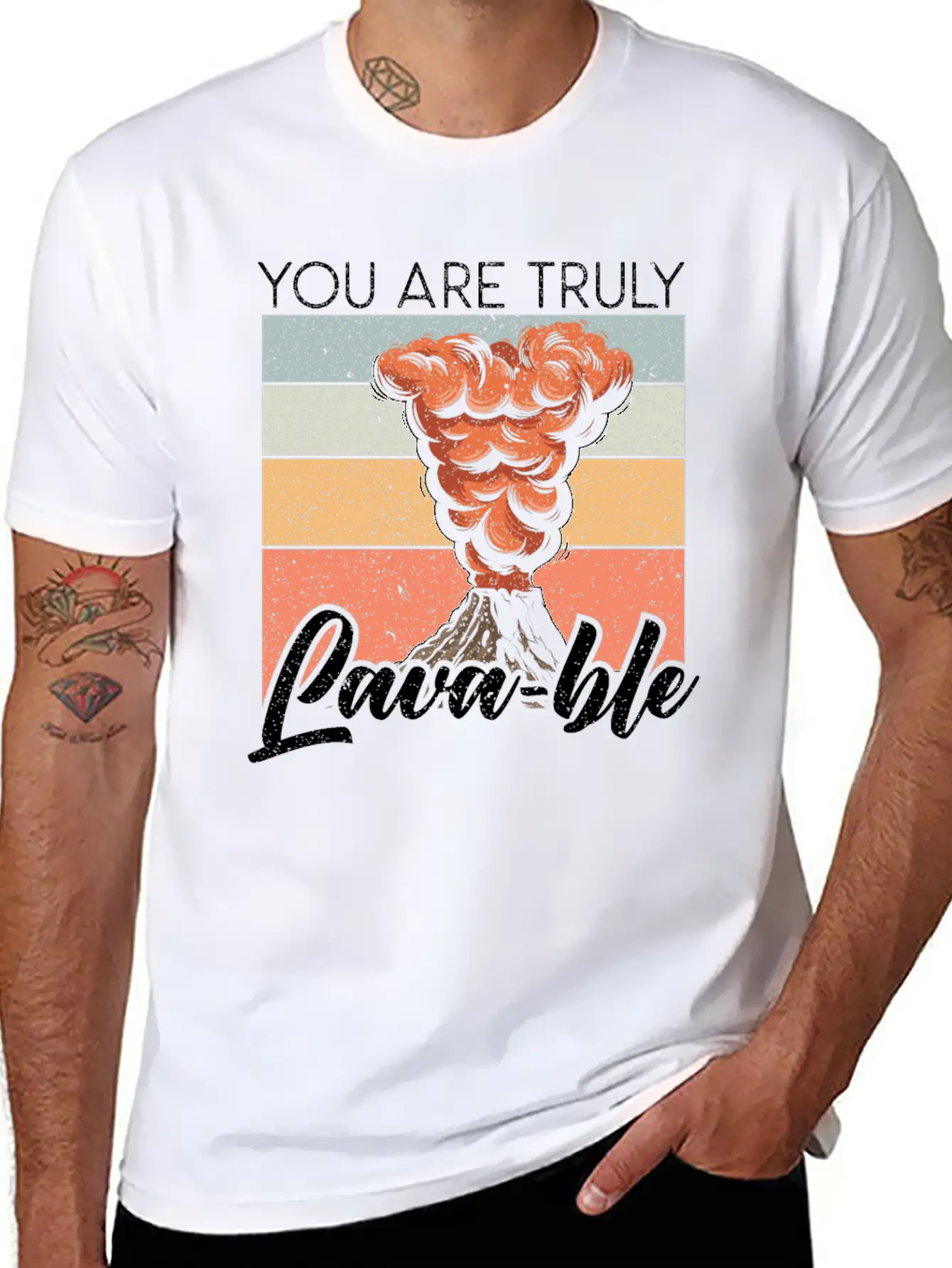 You Are Truly Lavable Lava Earth Science Volcano Unisex Casual T-Shirt – Clean Design For Daily Comfort