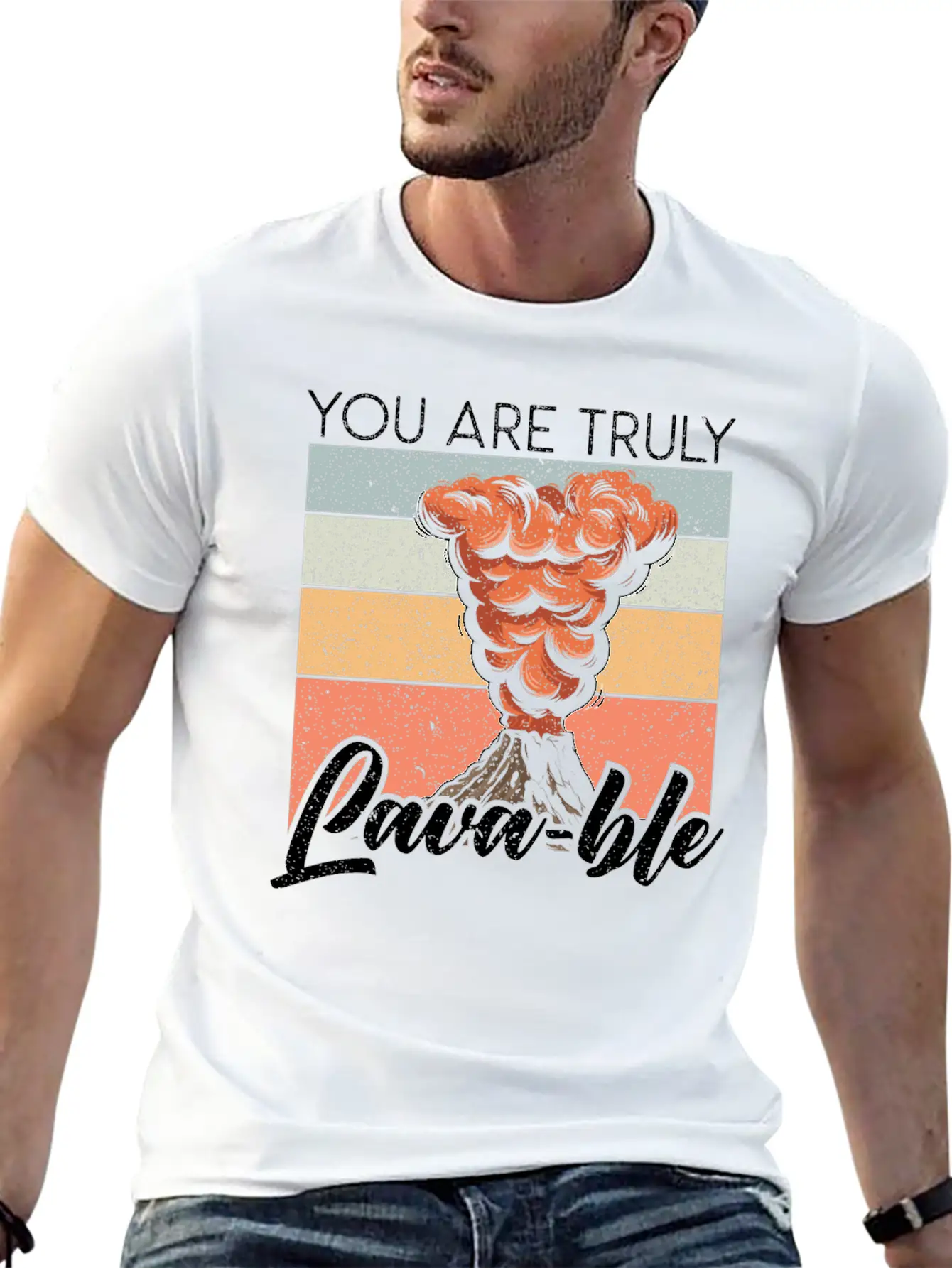 You Are Truly Lavable Lava Earth Science Volcano Unisex Casual T-Shirt – Clean Design For Daily Comfort