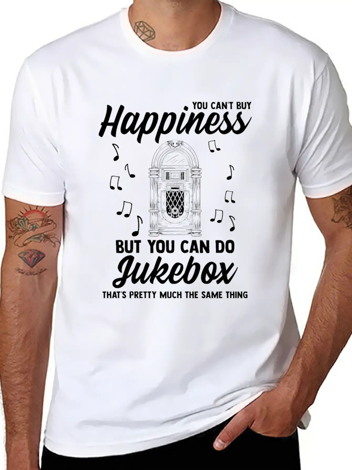 You Can't Buy Happiness But Can Do Jukebox Pretty Unisex Casual T-Shirt ��� Clean Design For Daily Comfort