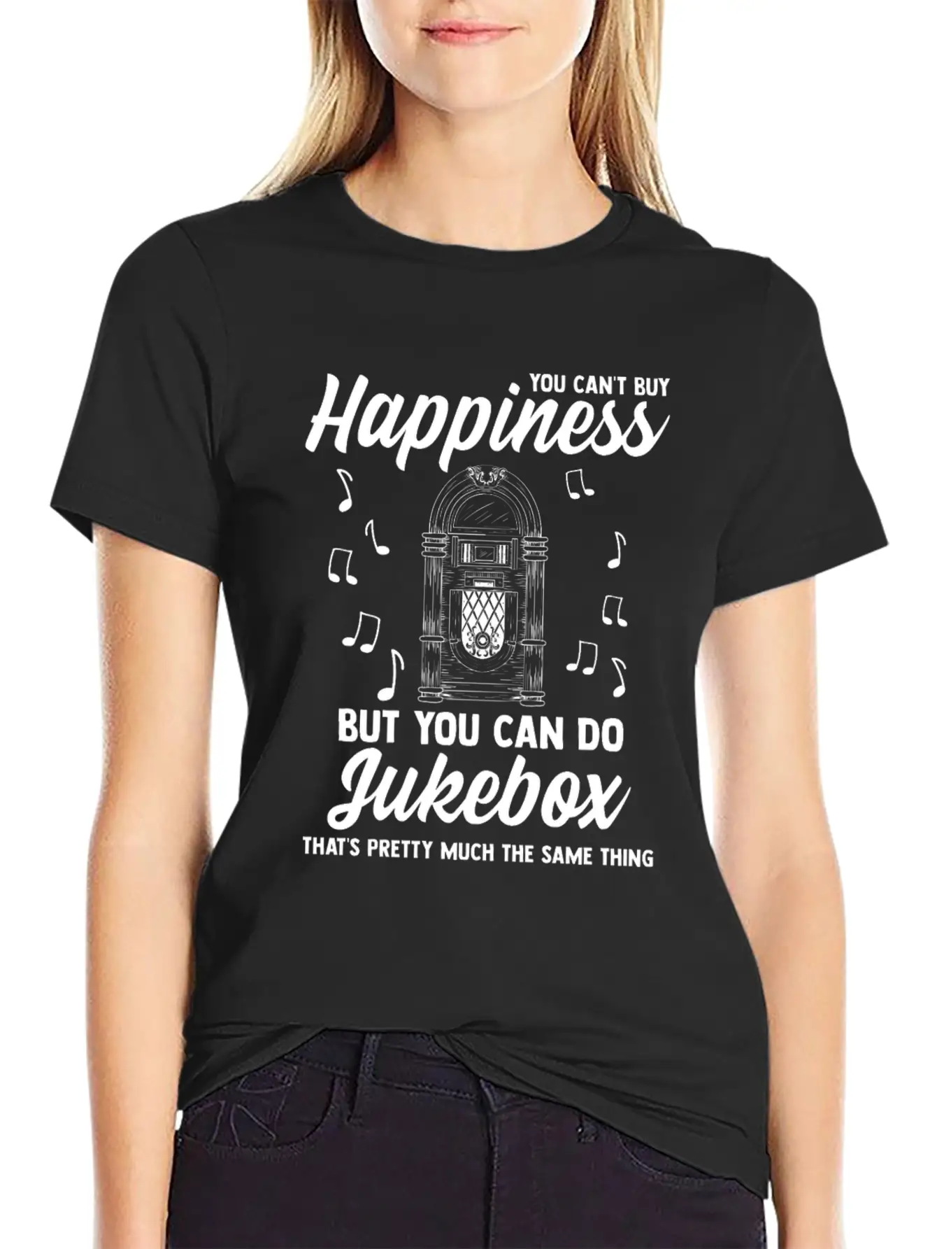 You Can't Buy Happiness But Can Do Jukebox Pretty Unisex Casual T-Shirt ��� Clean Design For Daily Comfort