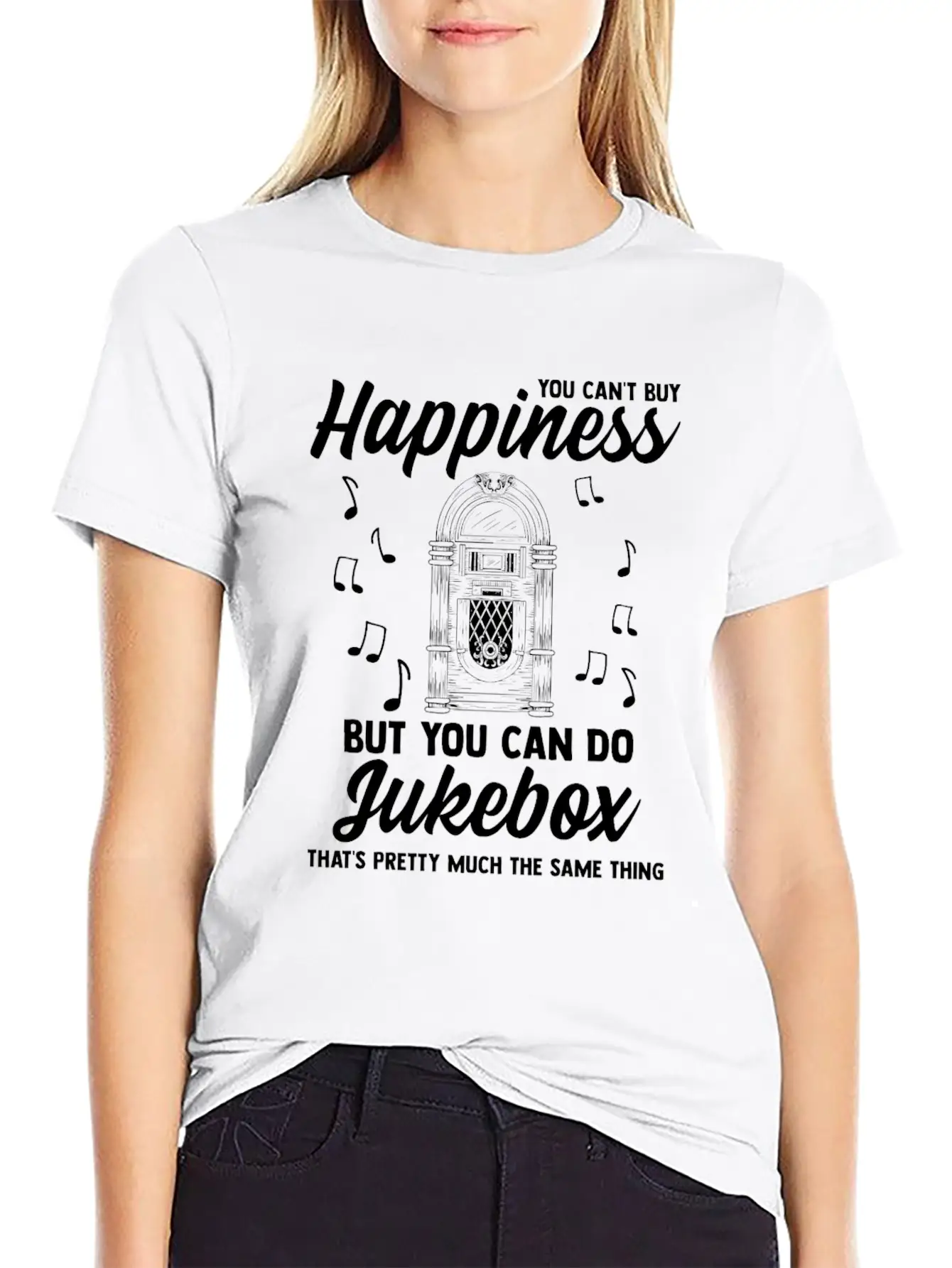 You Can't Buy Happiness But Can Do Jukebox Pretty Unisex Casual T-Shirt ��� Clean Design For Daily Comfort