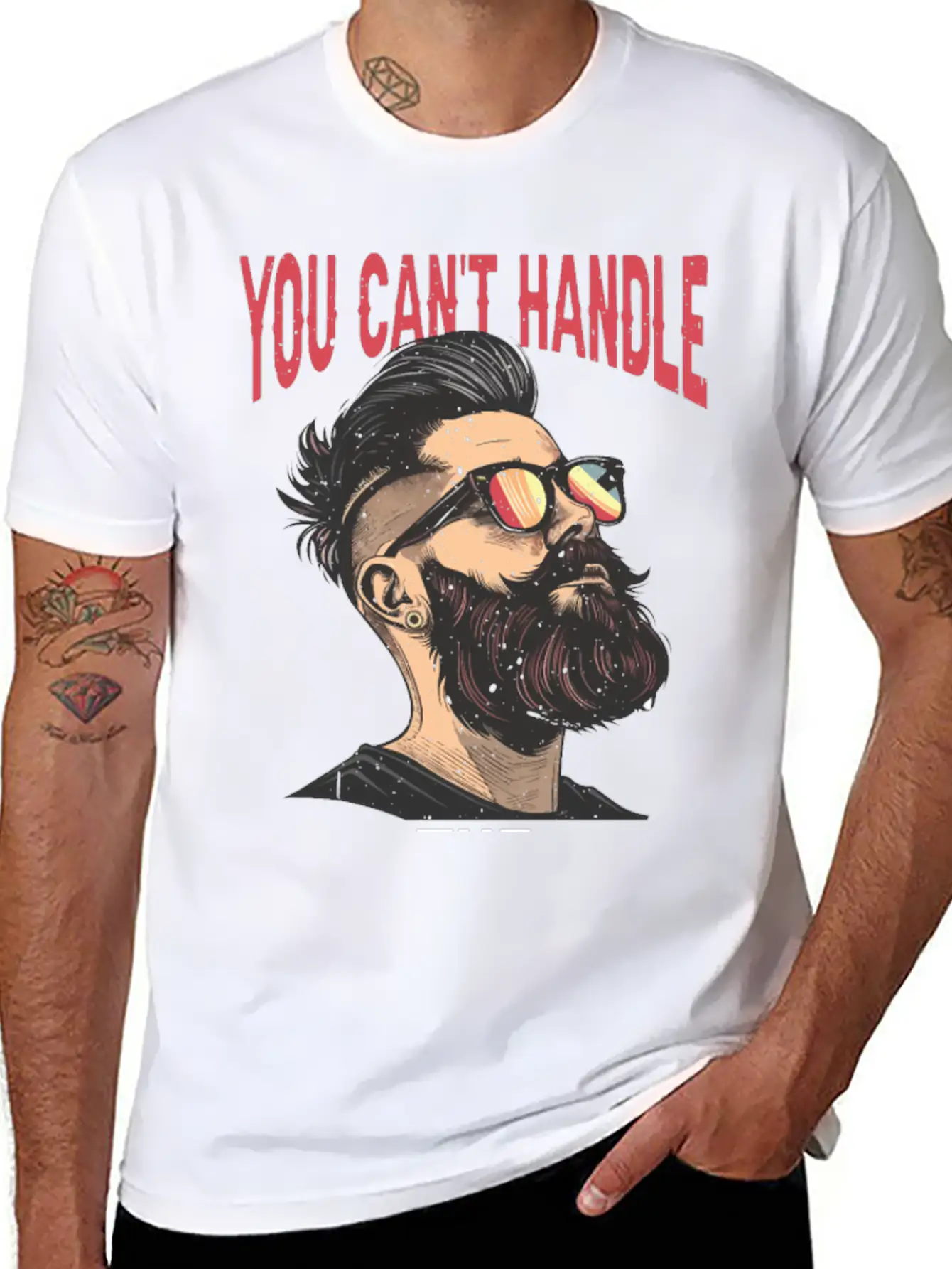 You Can't Handle The Beard 2 Comfortable Minimalist Graphic Tee – Summer Style Essential