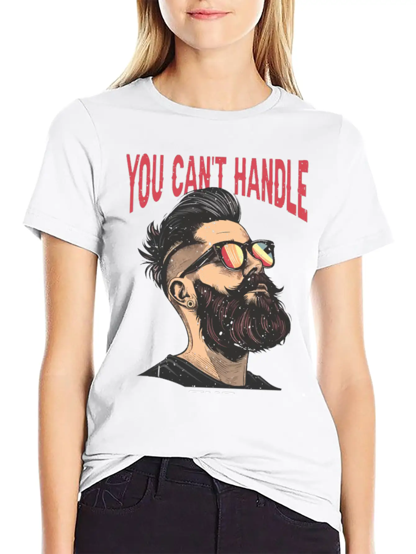 You Can't Handle The Beard 2 Comfortable Minimalist Graphic Tee – Summer Style Essential
