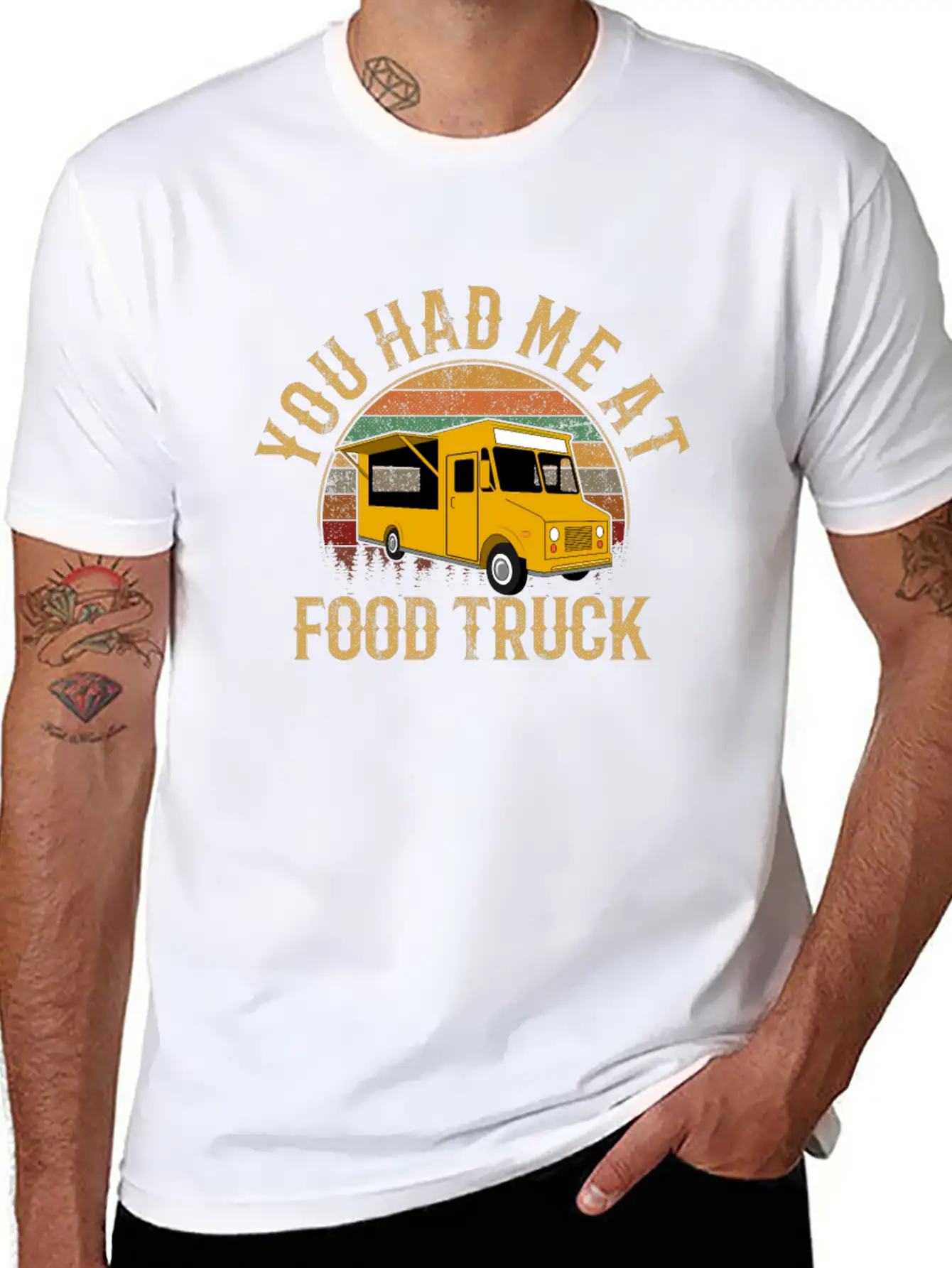 You Had Me At Food Truck, Food Truck Classic Fit Graphic Tee For Daily Comfort – Unisex Cotton Shirt
