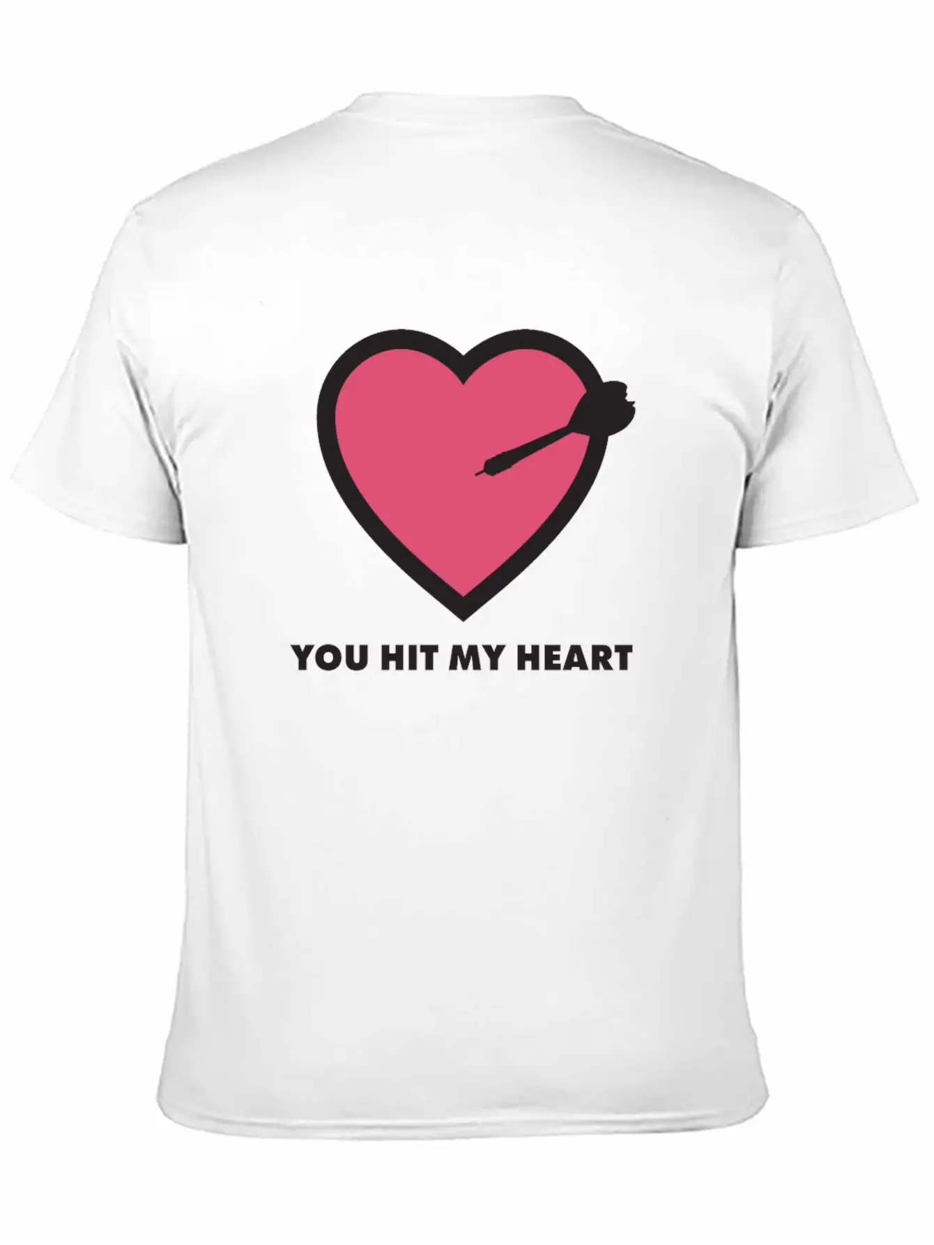 You Hit My Heart Basic Graphic T-Shirt – Daily Comfort In Soft Cotton