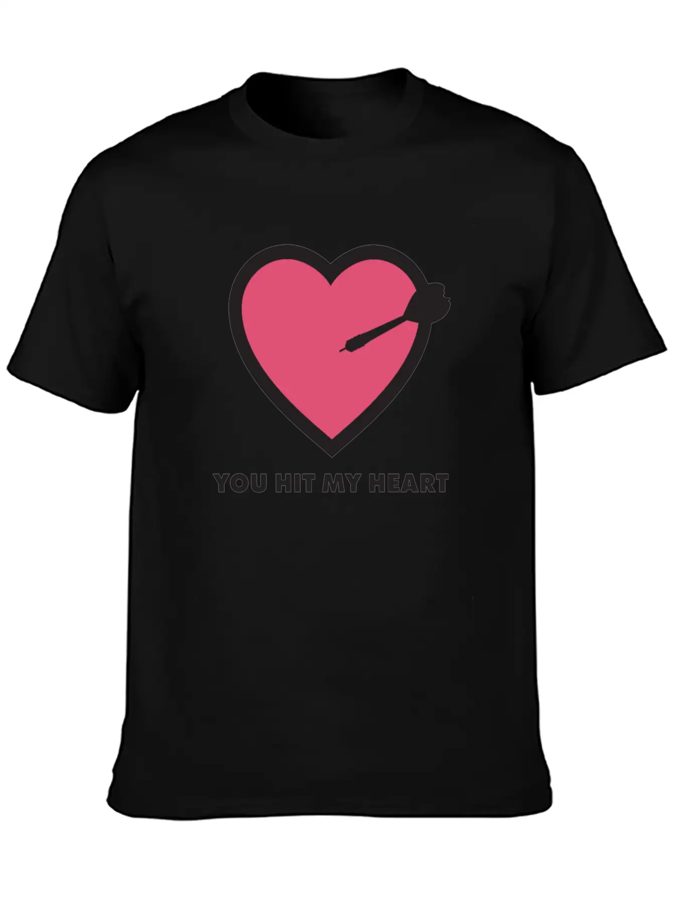 You Hit My Heart Basic Graphic T-Shirt – Daily Comfort In Soft Cotton