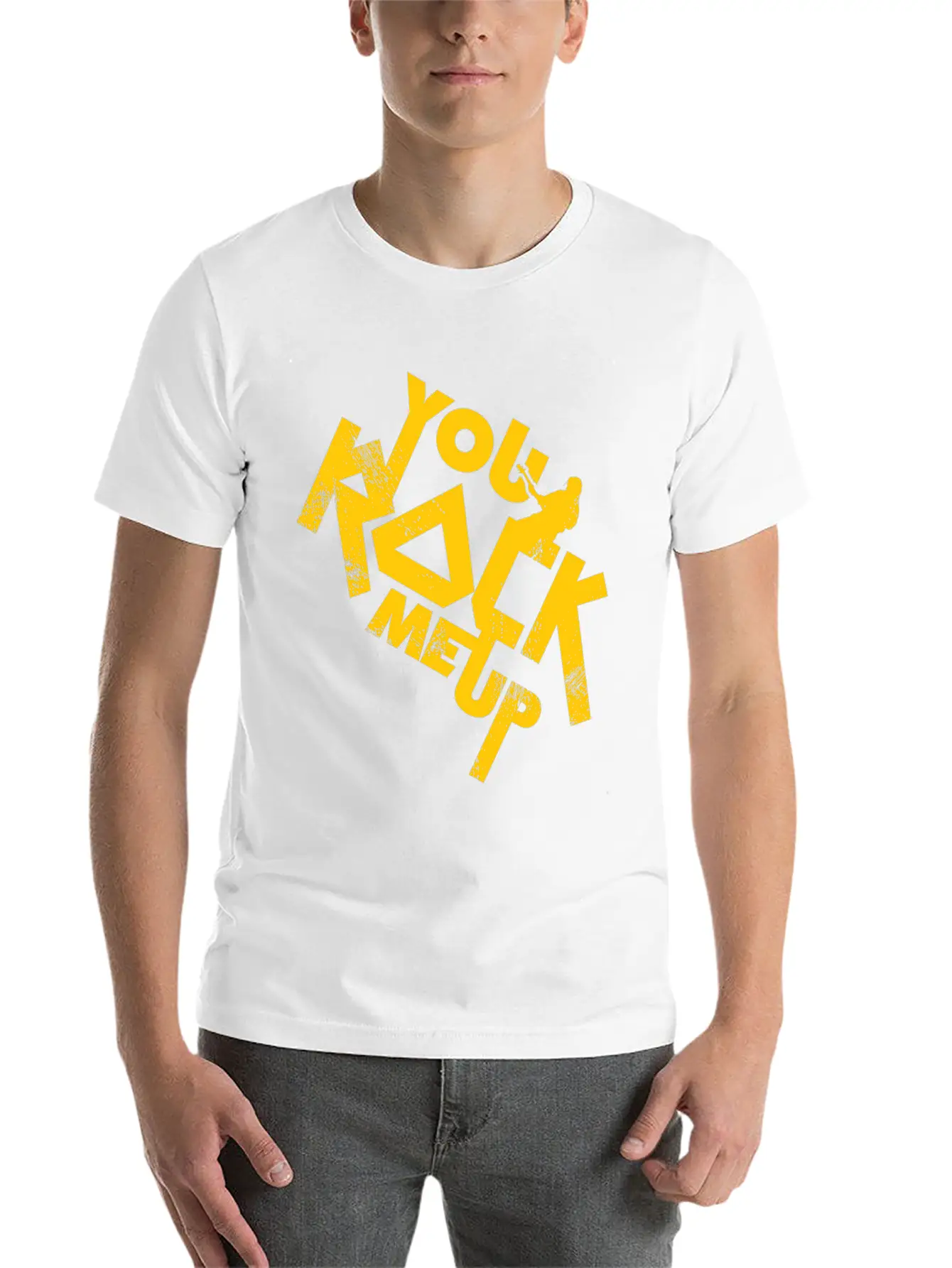 You Rock Me Up Gift Christmas Music Lightweight Cotton T-Shirt – Daily Comfort Graphic Shirt