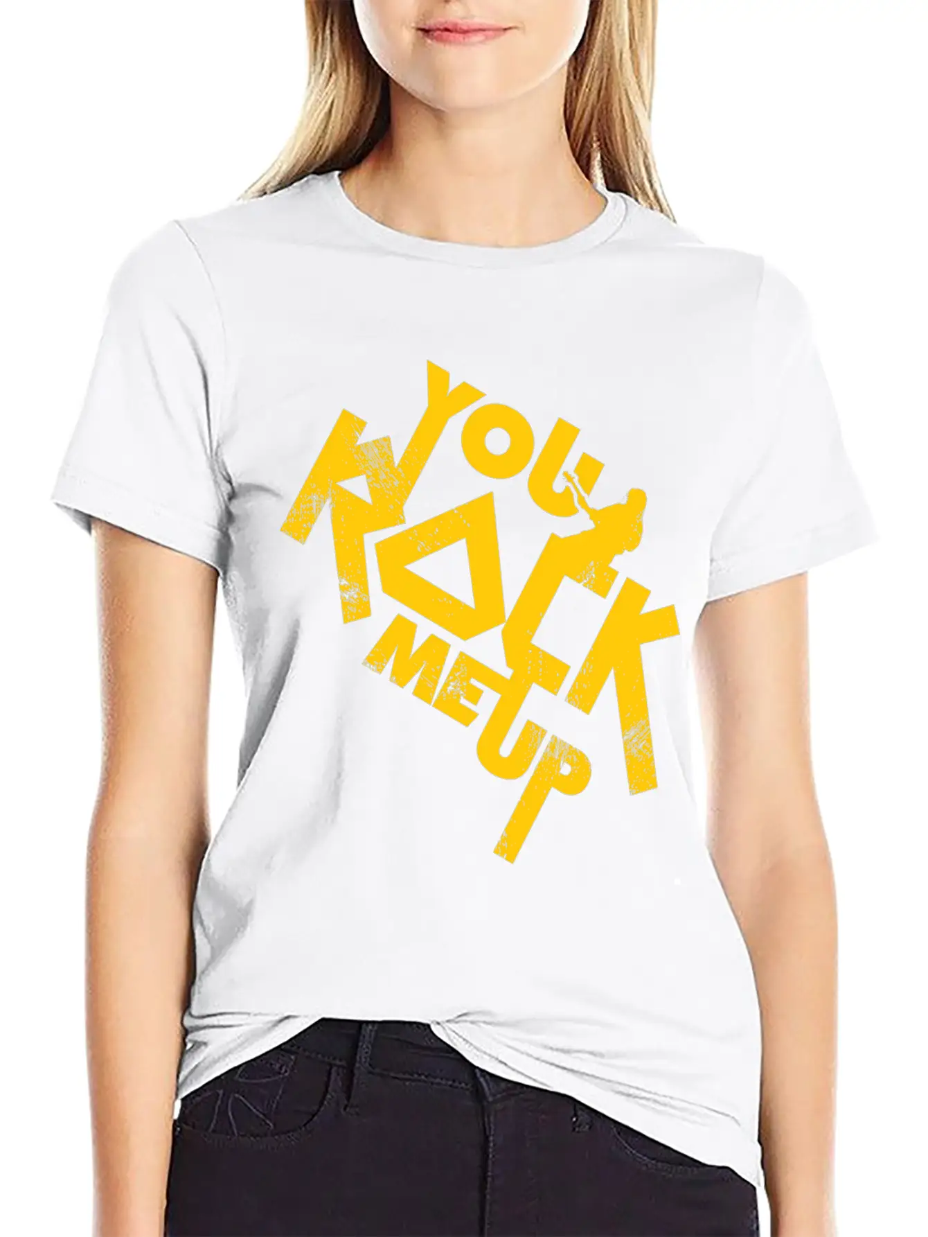 You Rock Me Up Gift Christmas Music Lightweight Cotton T-Shirt – Daily Comfort Graphic Shirt