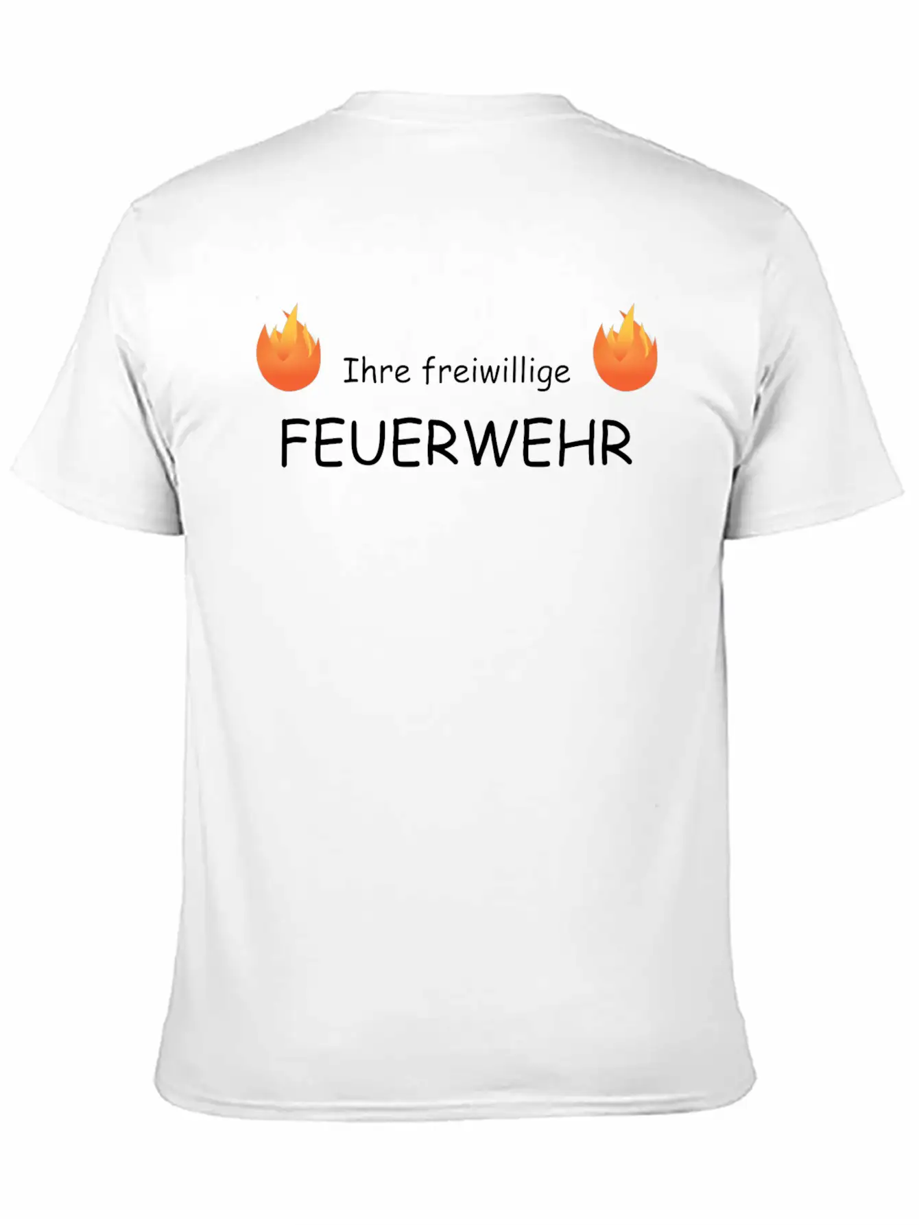 Your Volunteer Fire Department With Flames Relaxed Everyday Tee – Lightweight And Durable Cotton