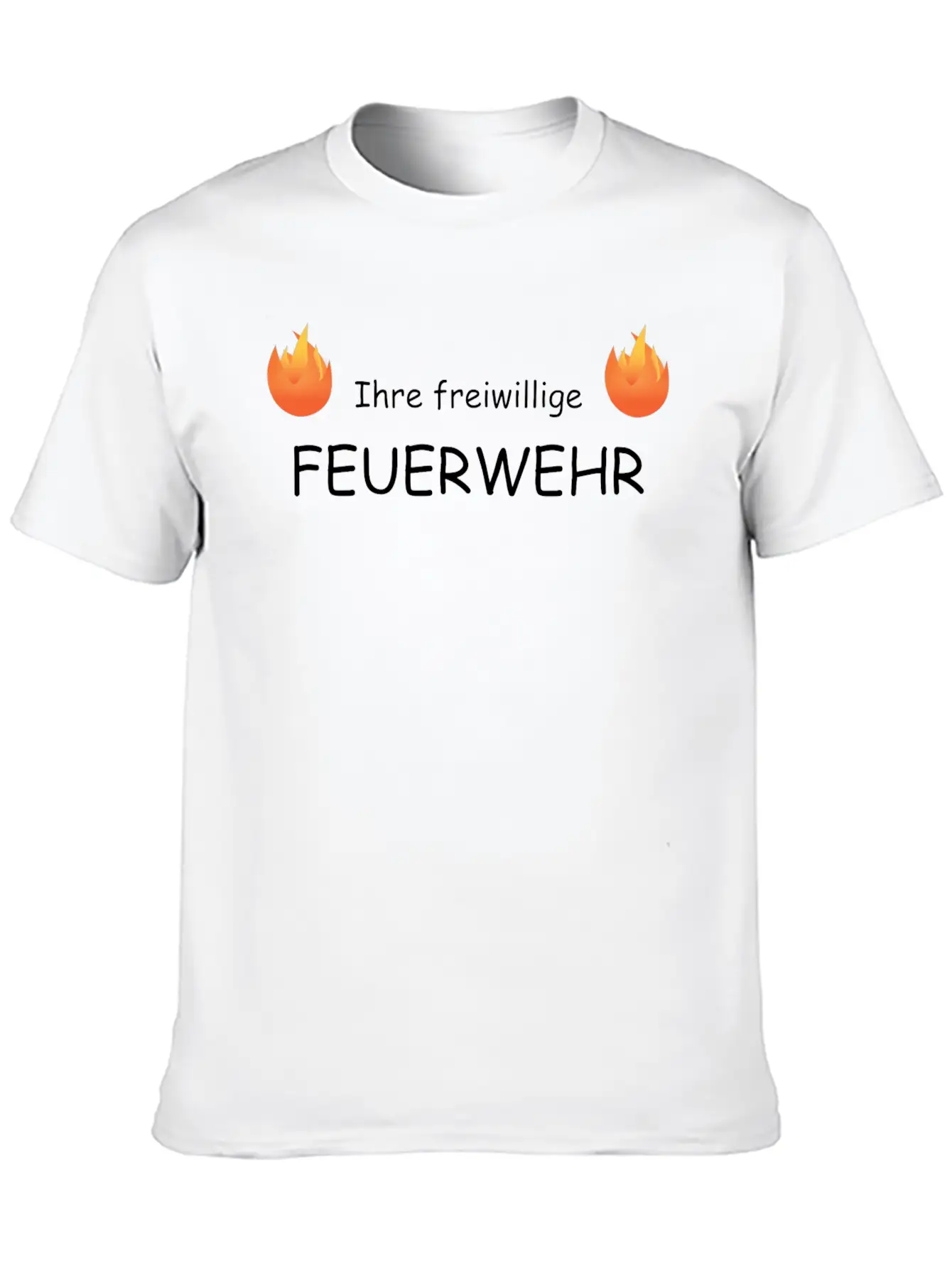 Your Volunteer Fire Department With Flames Relaxed Everyday Tee – Lightweight And Durable Cotton
