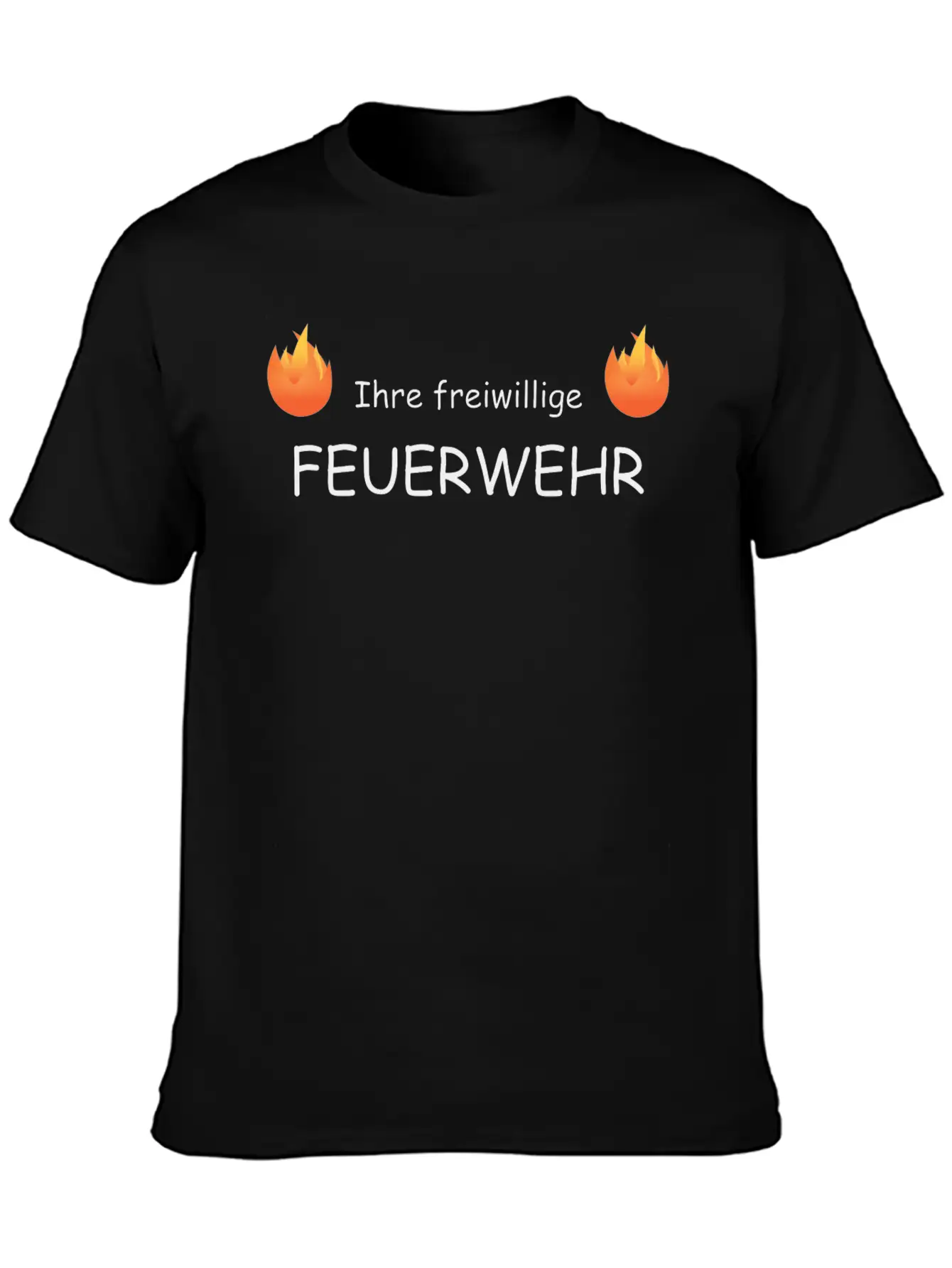 Your Volunteer Fire Department With Flames Relaxed Everyday Tee – Lightweight And Durable Cotton