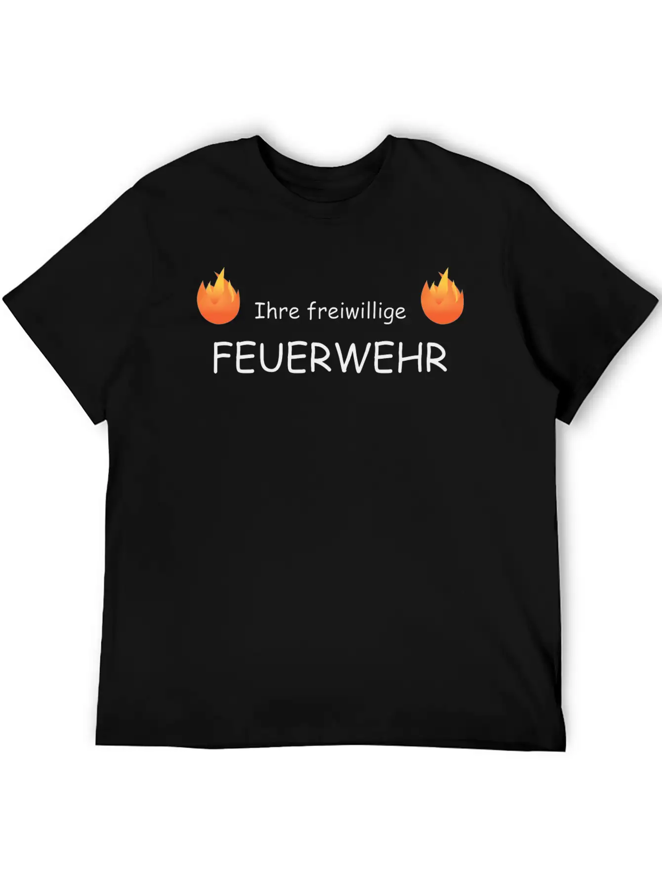 Your Volunteer Fire Department With Flames Relaxed Everyday Tee – Lightweight And Durable Cotton