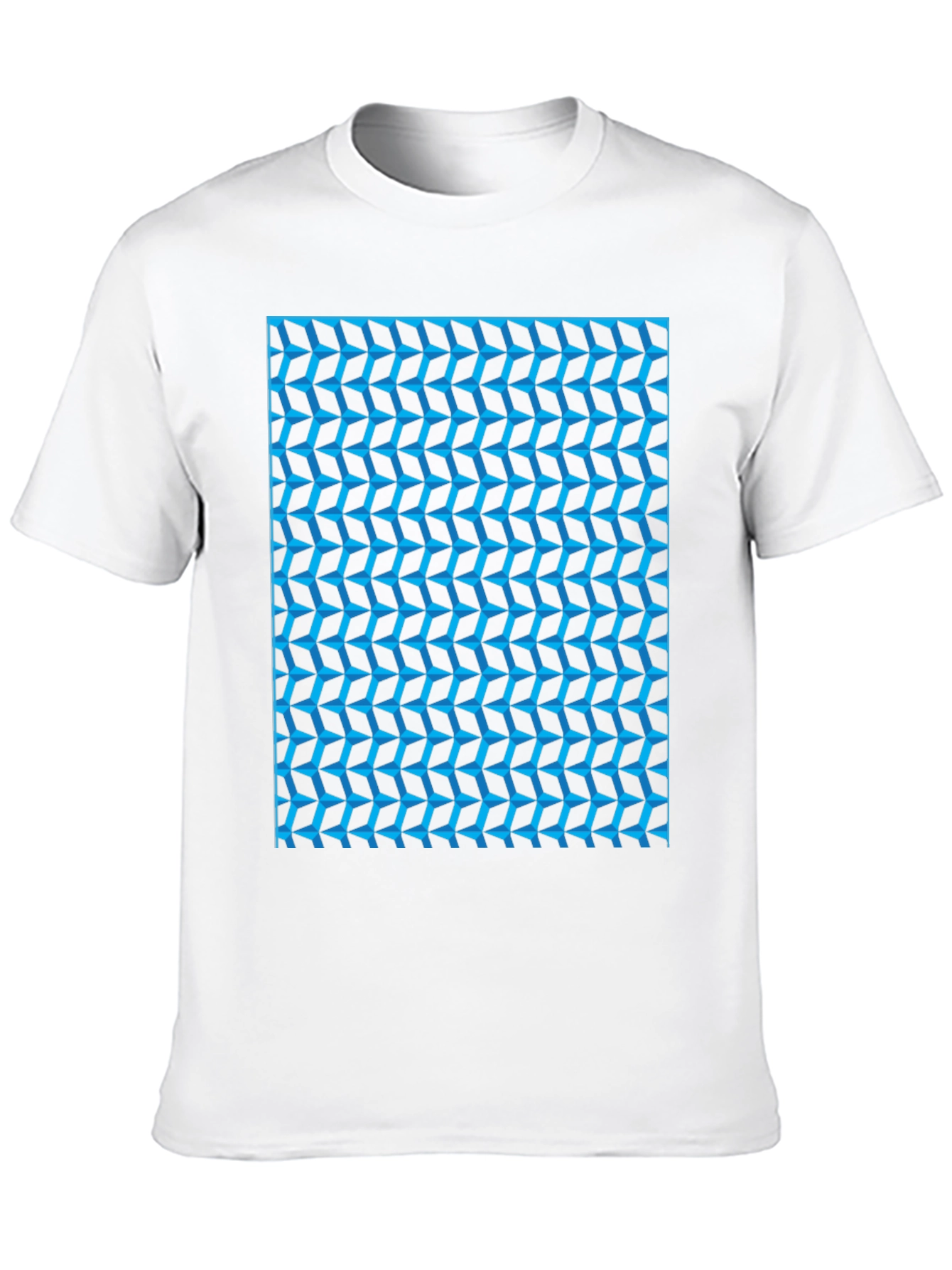 Abstract Geometric Print Black T-Shirt