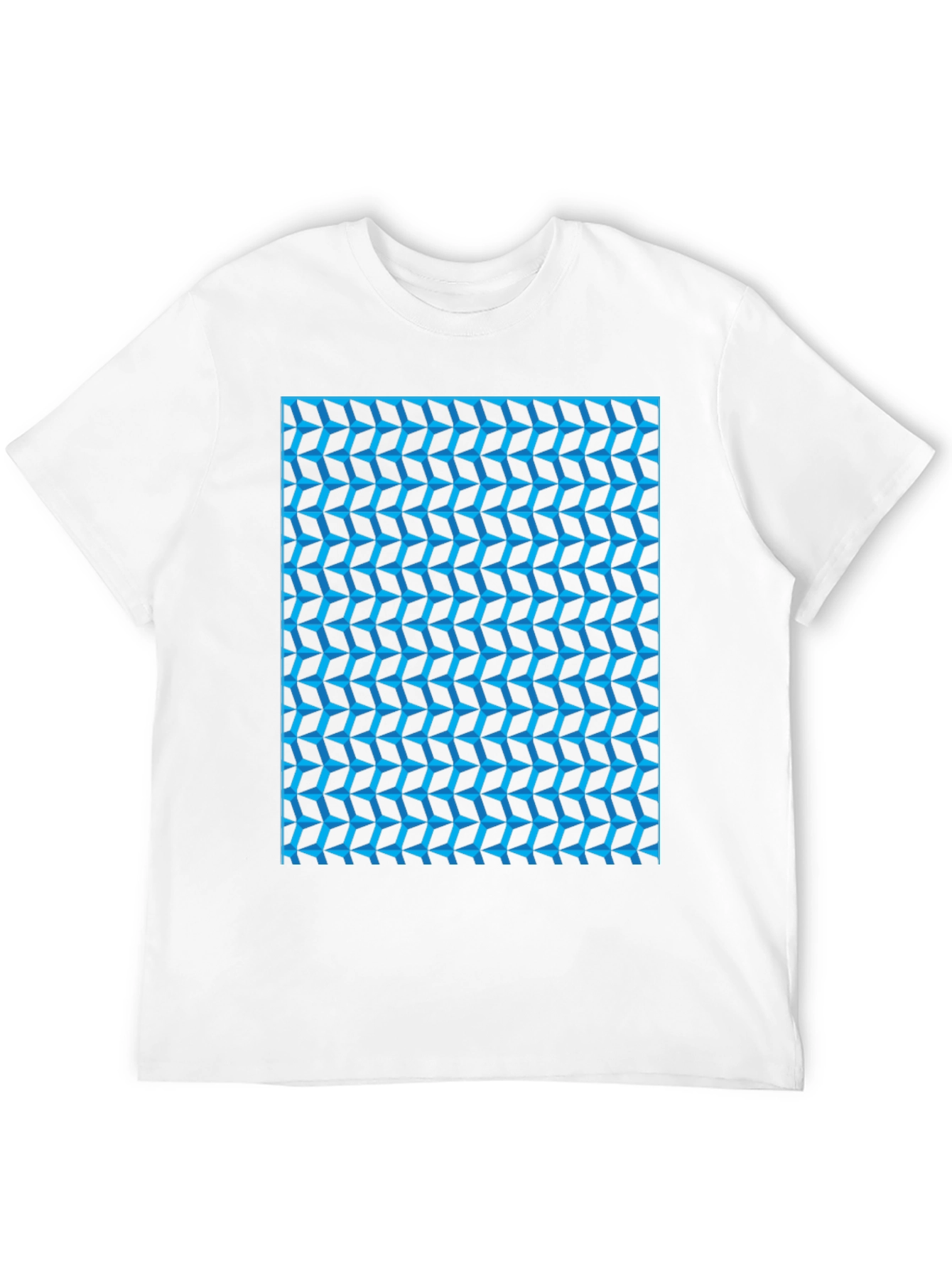 Abstract Geometric Print Black T-Shirt