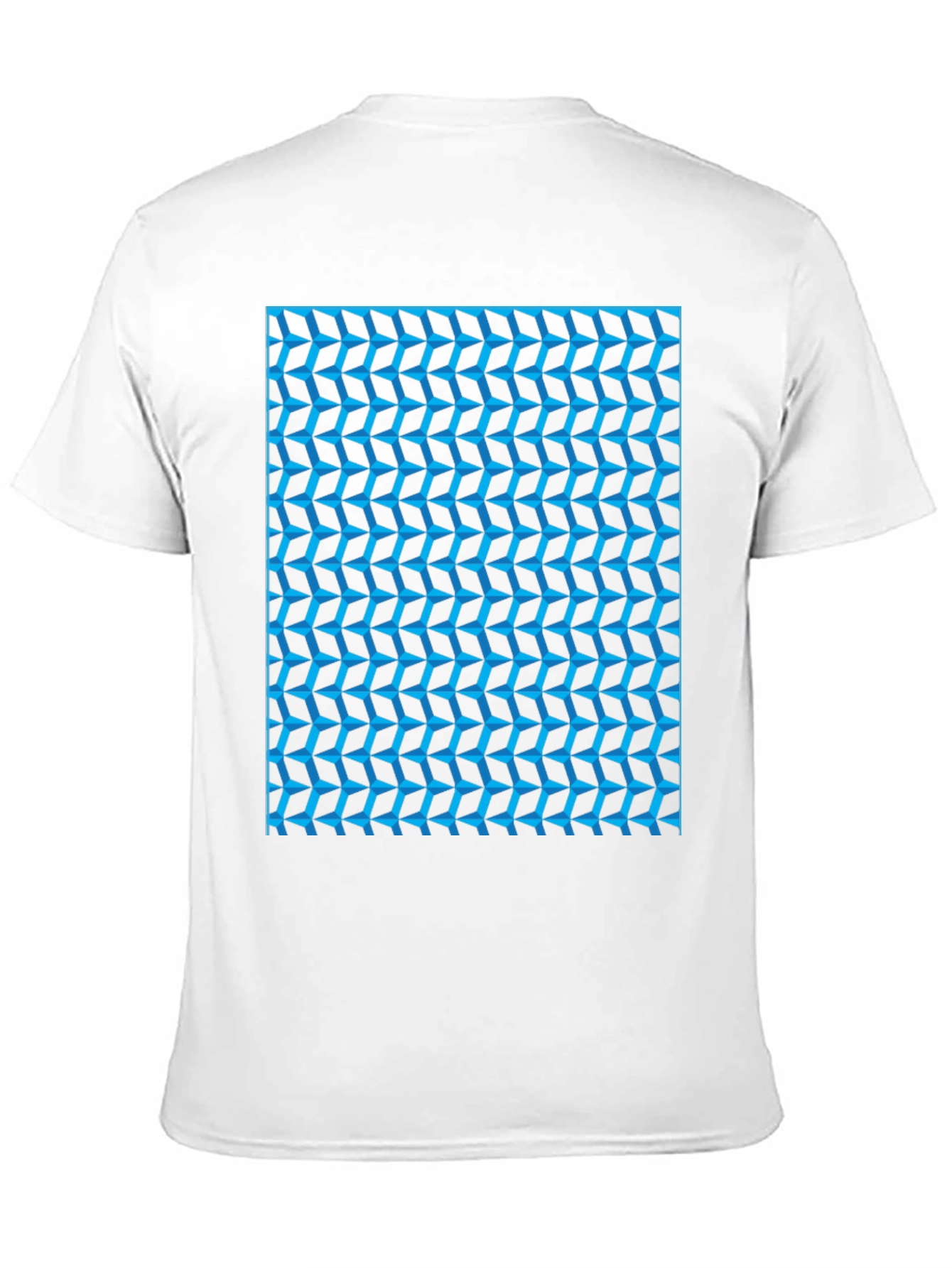 Abstract Geometric Print Black T-Shirt