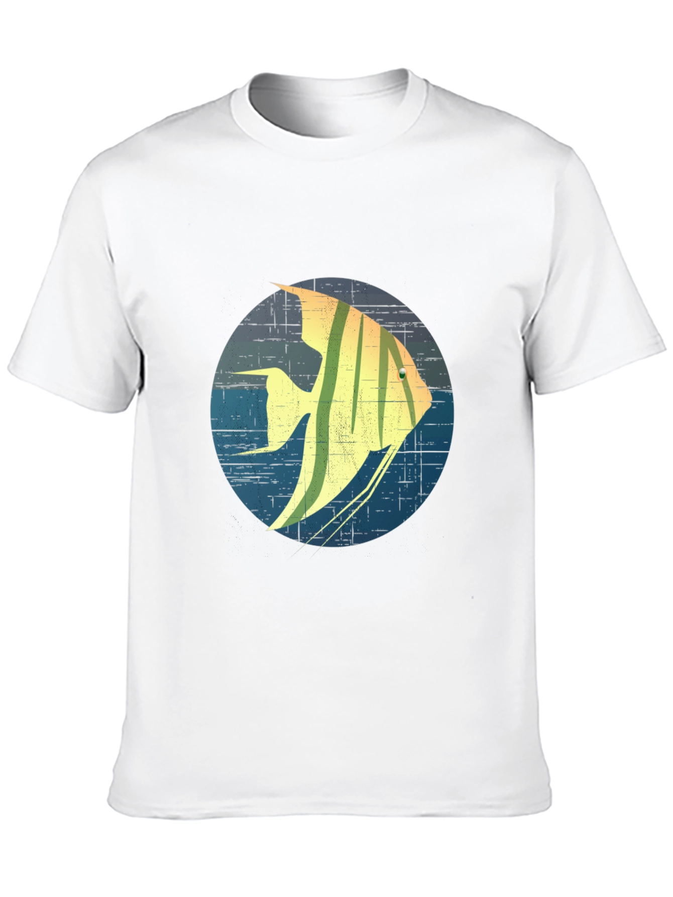 Angelfish Graphic Print Black T-Shirt