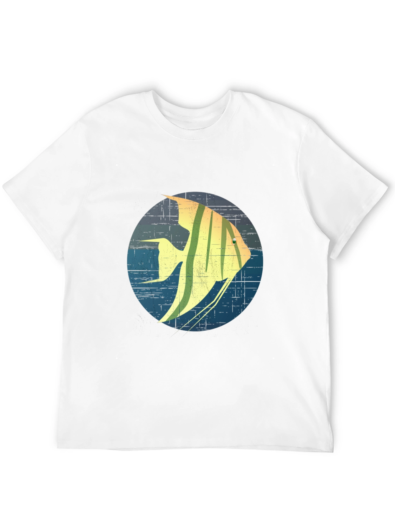 Angelfish Graphic Print Black T-Shirt