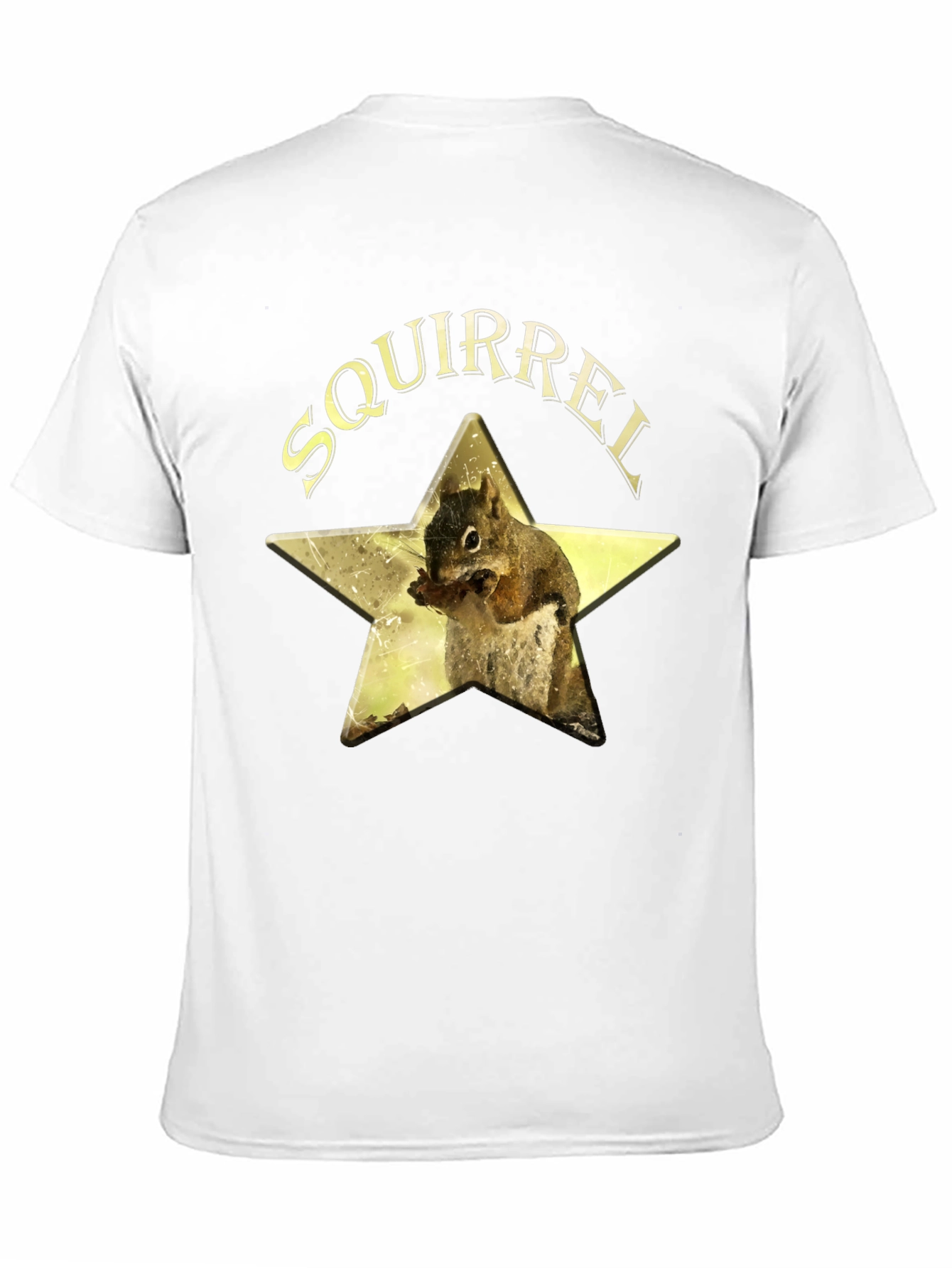 Squirrel Star Graphic T-Shirt - Black