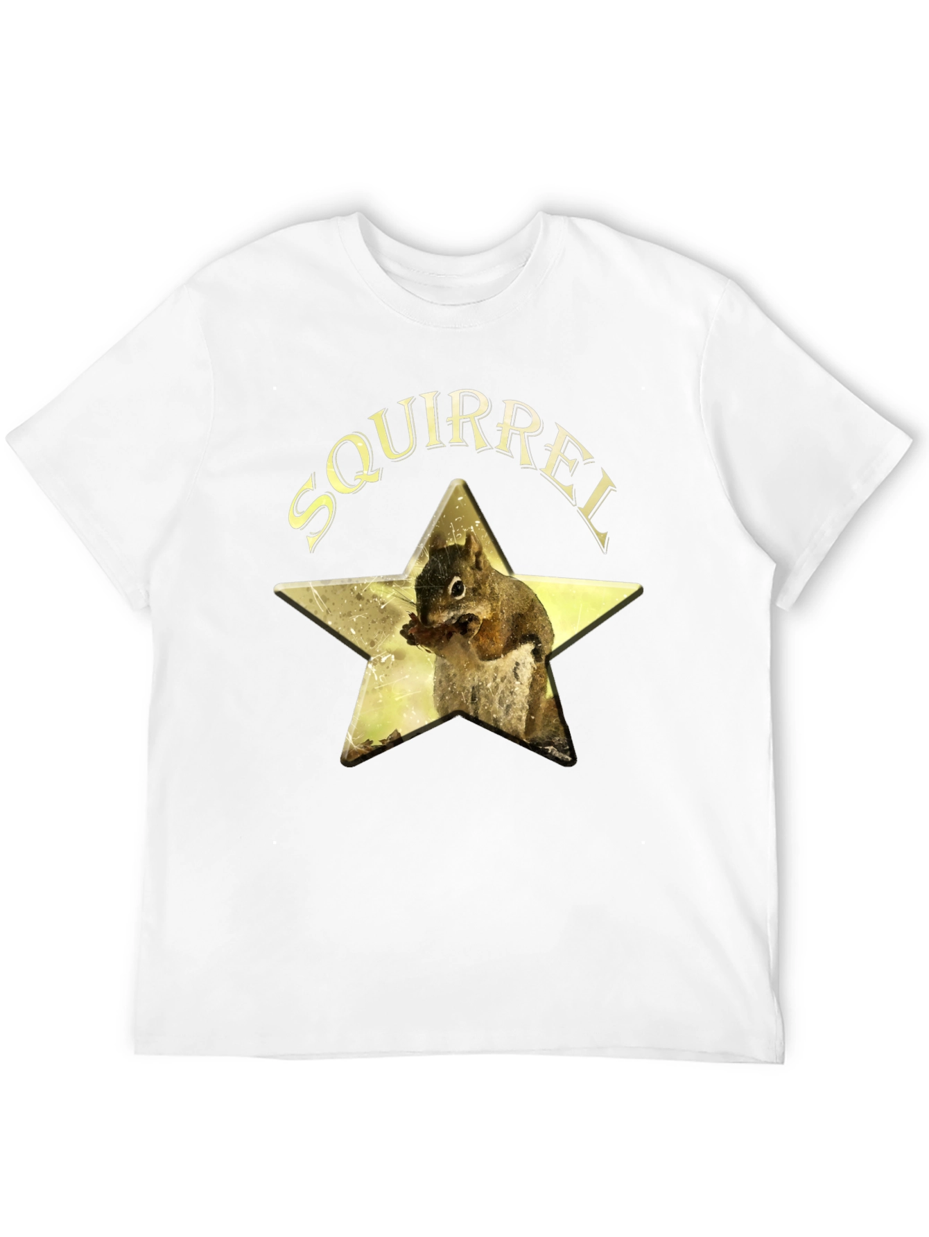 Squirrel Star Graphic T-Shirt - Black