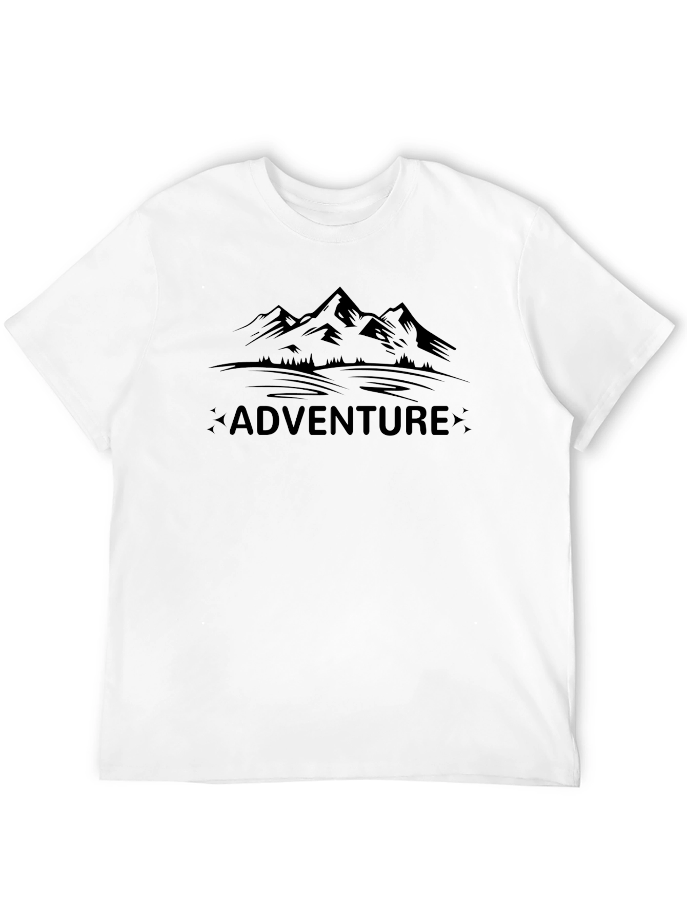 Adventure Mountain Graphic Tee - Black