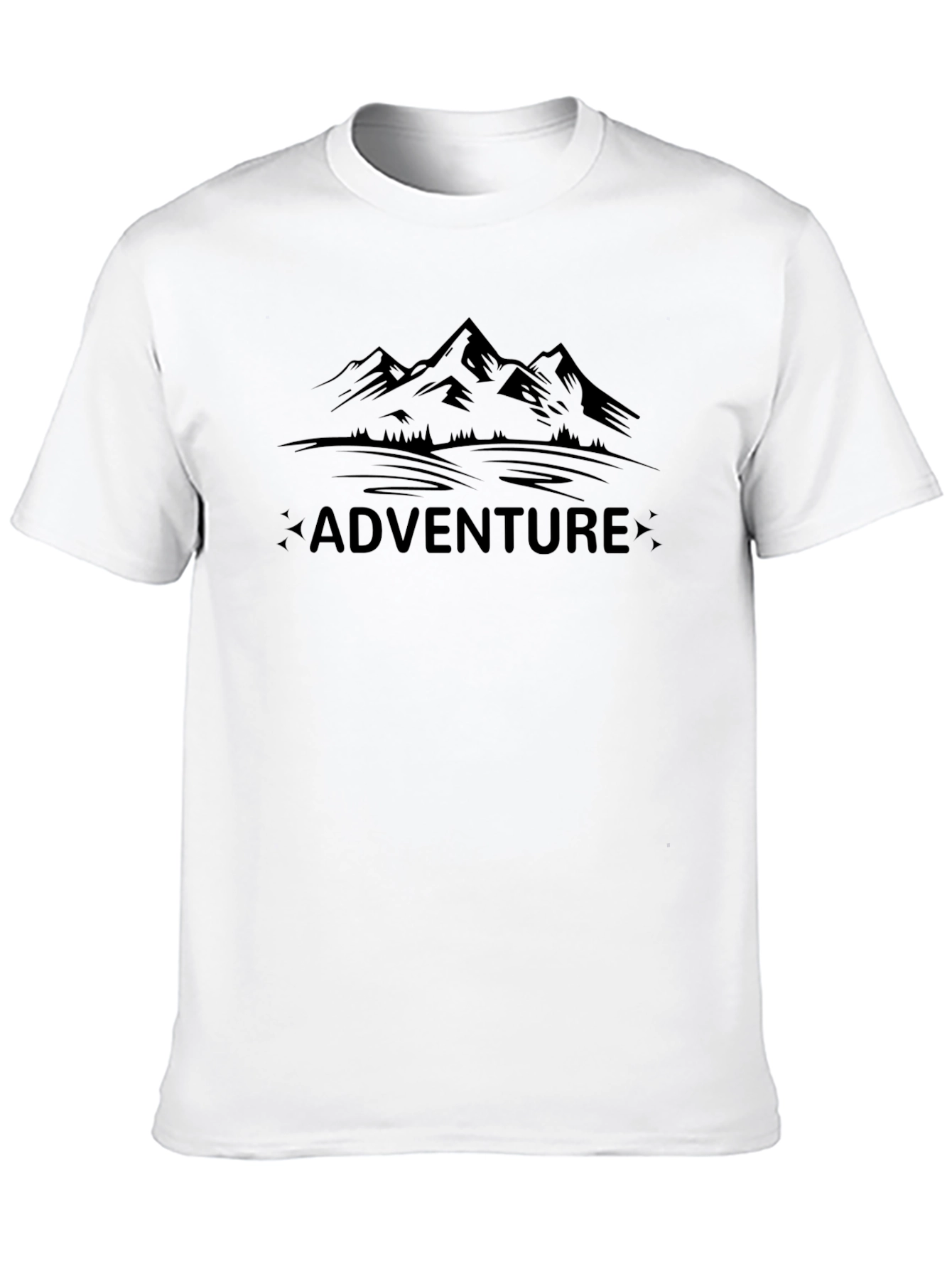 Adventure Mountain Graphic Tee - Black