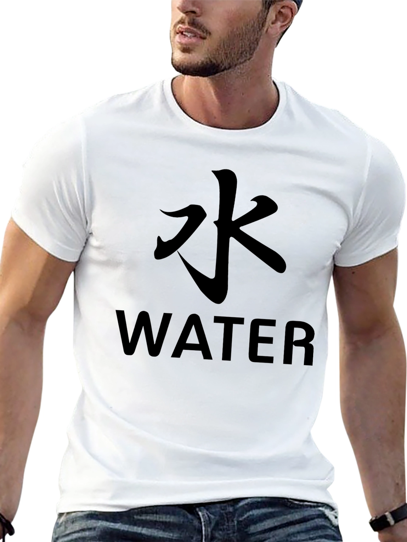 Water Kanji T-Shirt - Minimalist Design