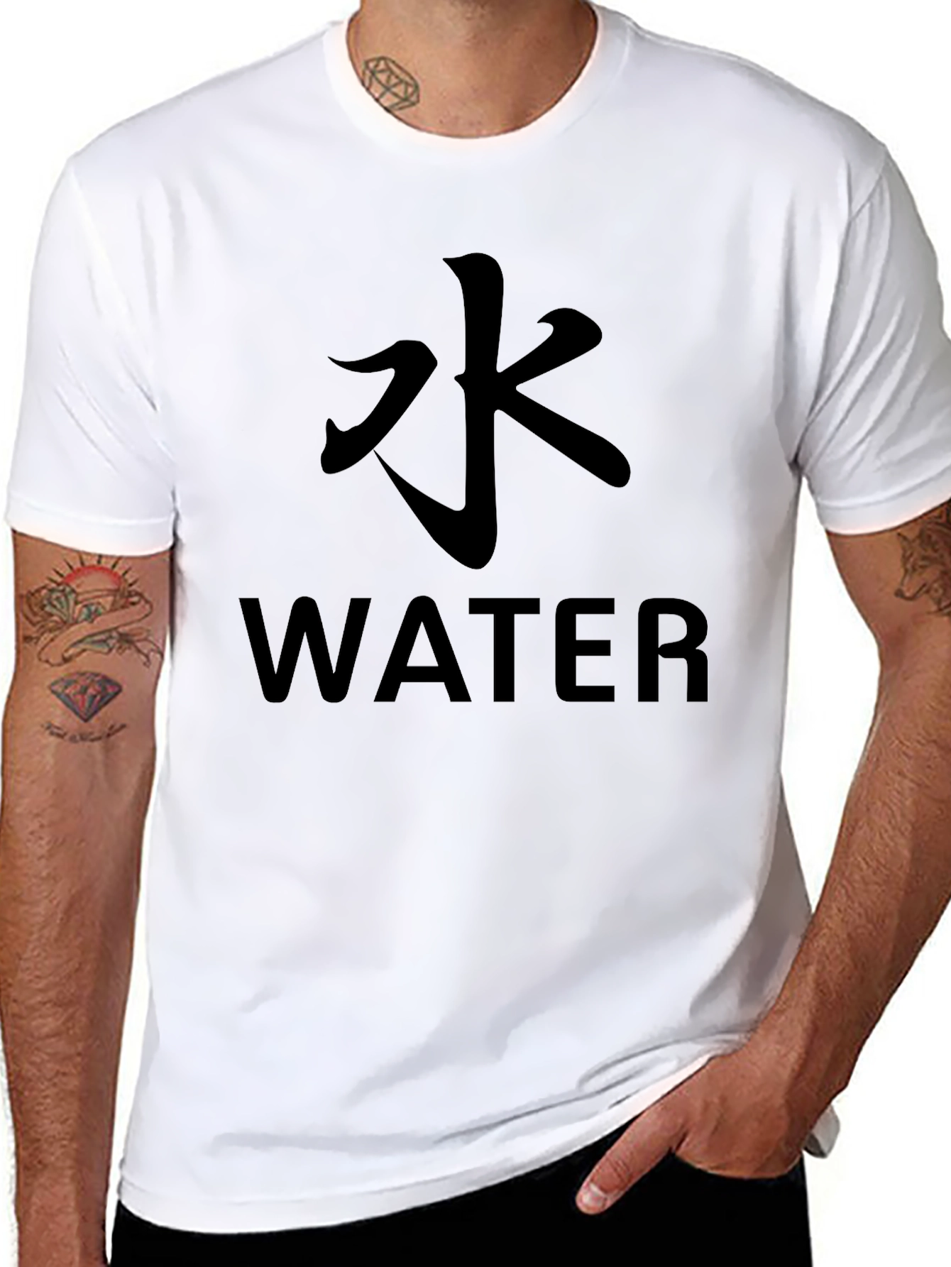Water Kanji T-Shirt - Minimalist Design