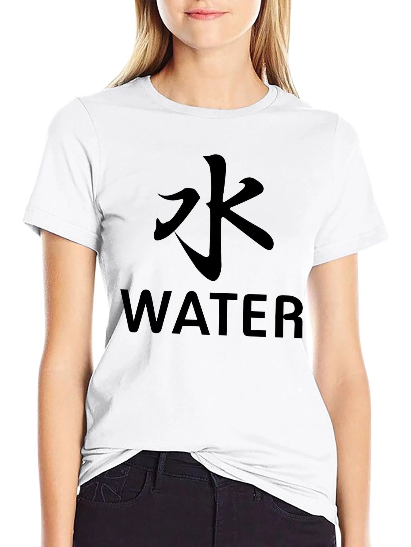 Water Kanji T-Shirt - Minimalist Design