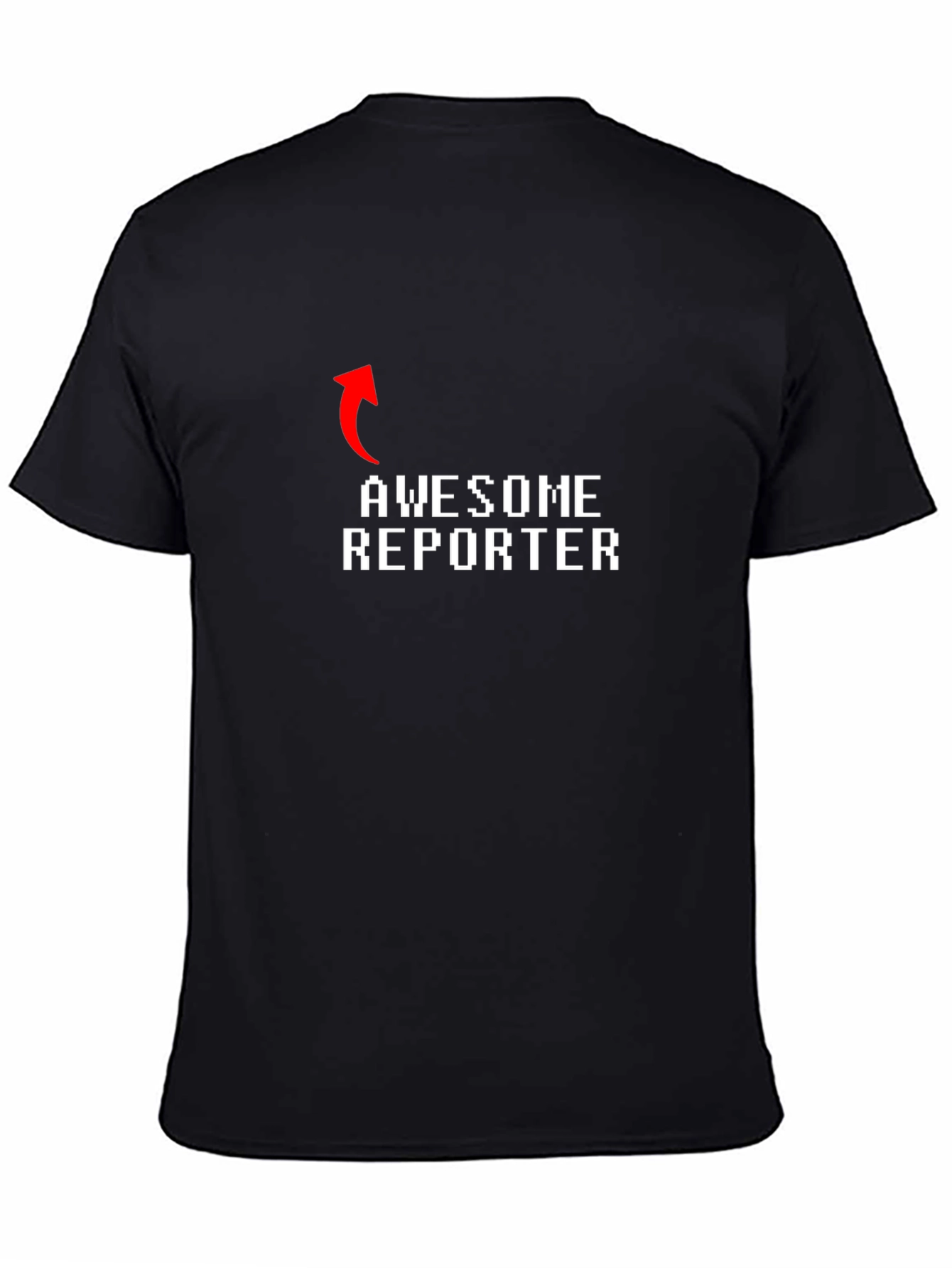 Awesome Reporter Graphic Tee - Black Cotton Shirt