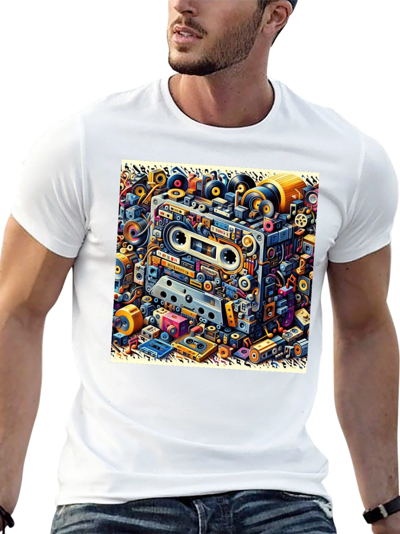 Retro Cassette Tape Graphic T-Shirt