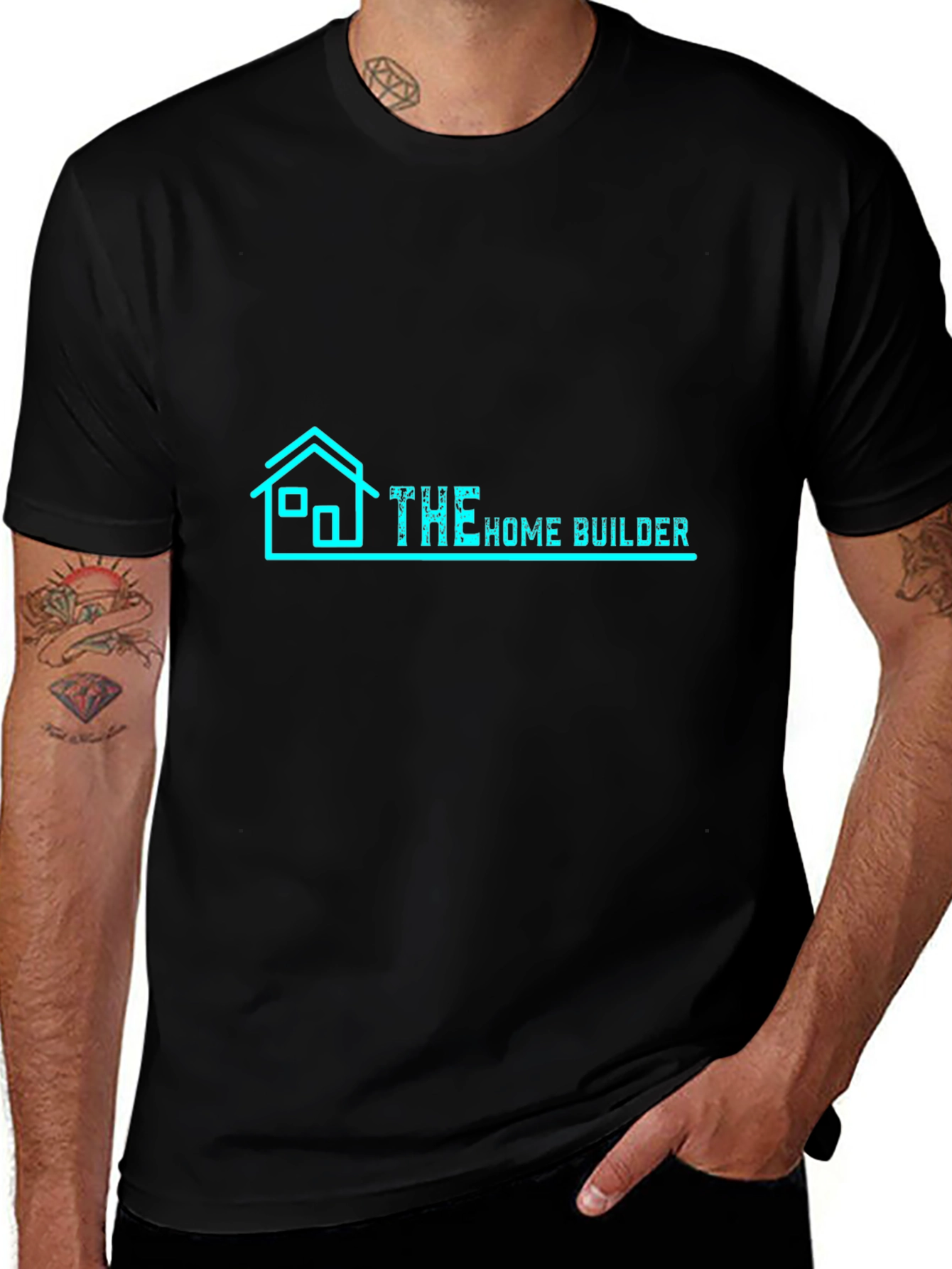 The Home Builder Graphic Tee - Black Cotton T-Shirt