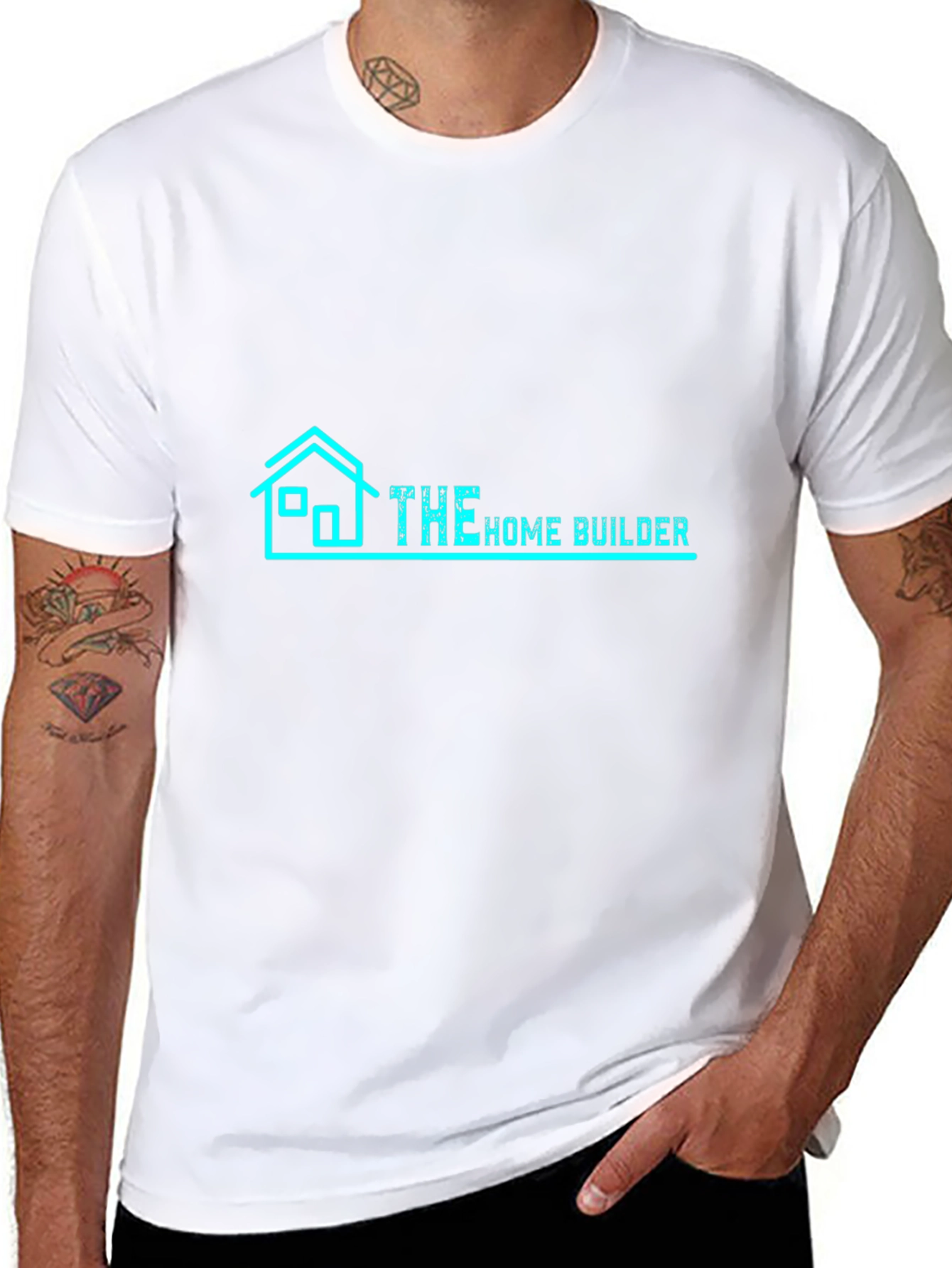 The Home Builder Graphic Tee - Black Cotton T-Shirt