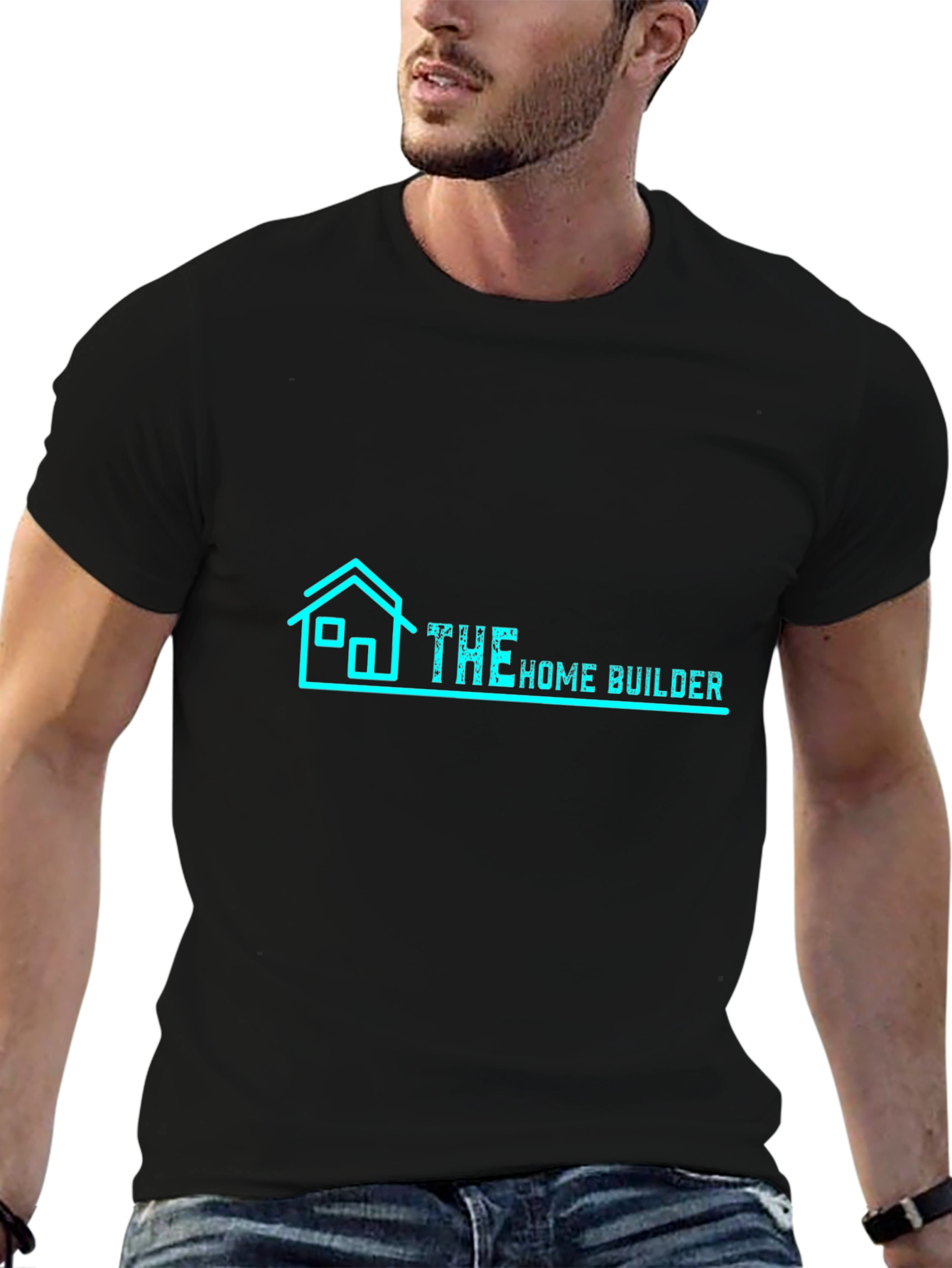 The Home Builder Graphic Tee - Black Cotton T-Shirt