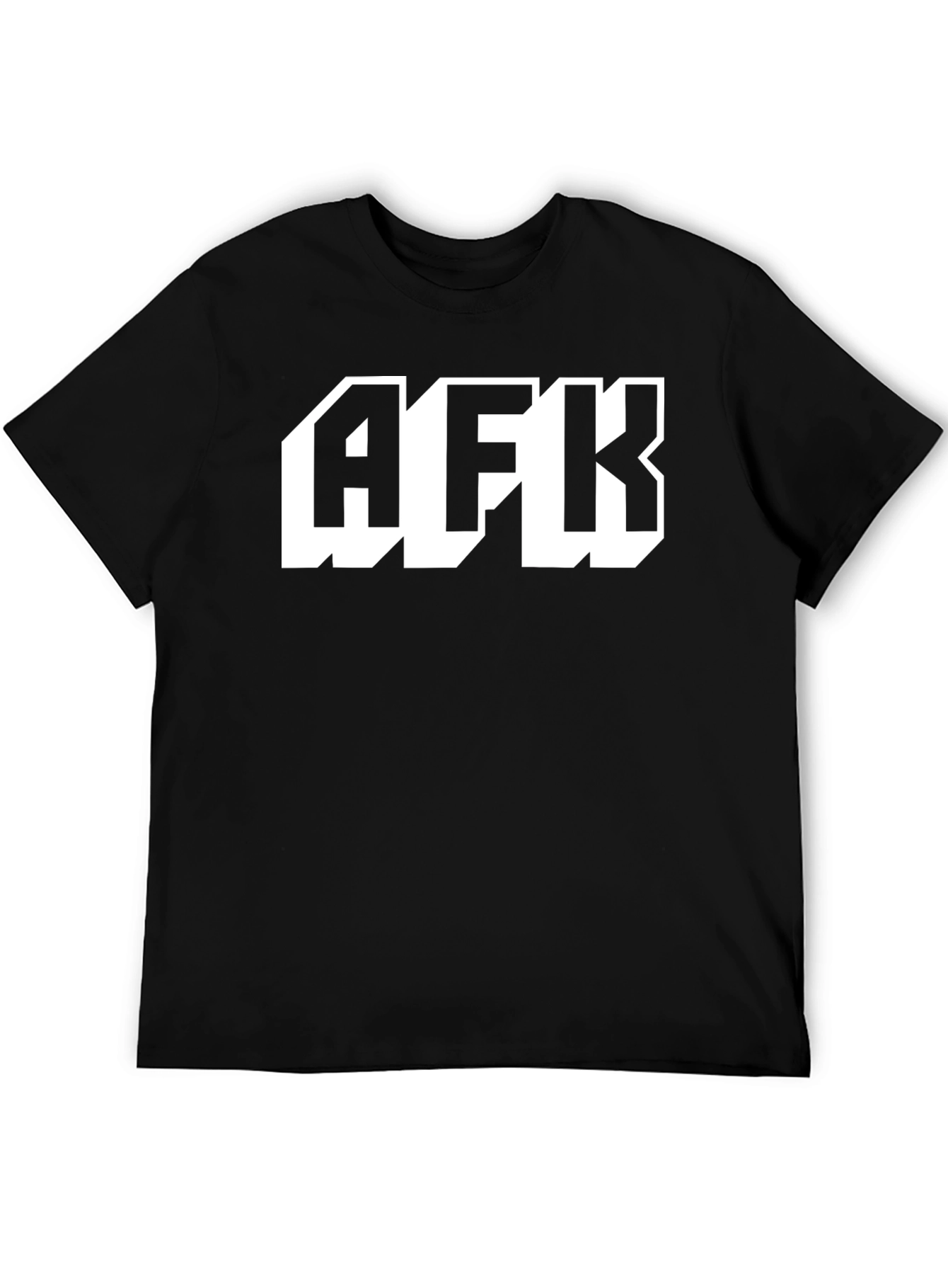 AFK Graphic Tee - Black Cotton T-Shirt