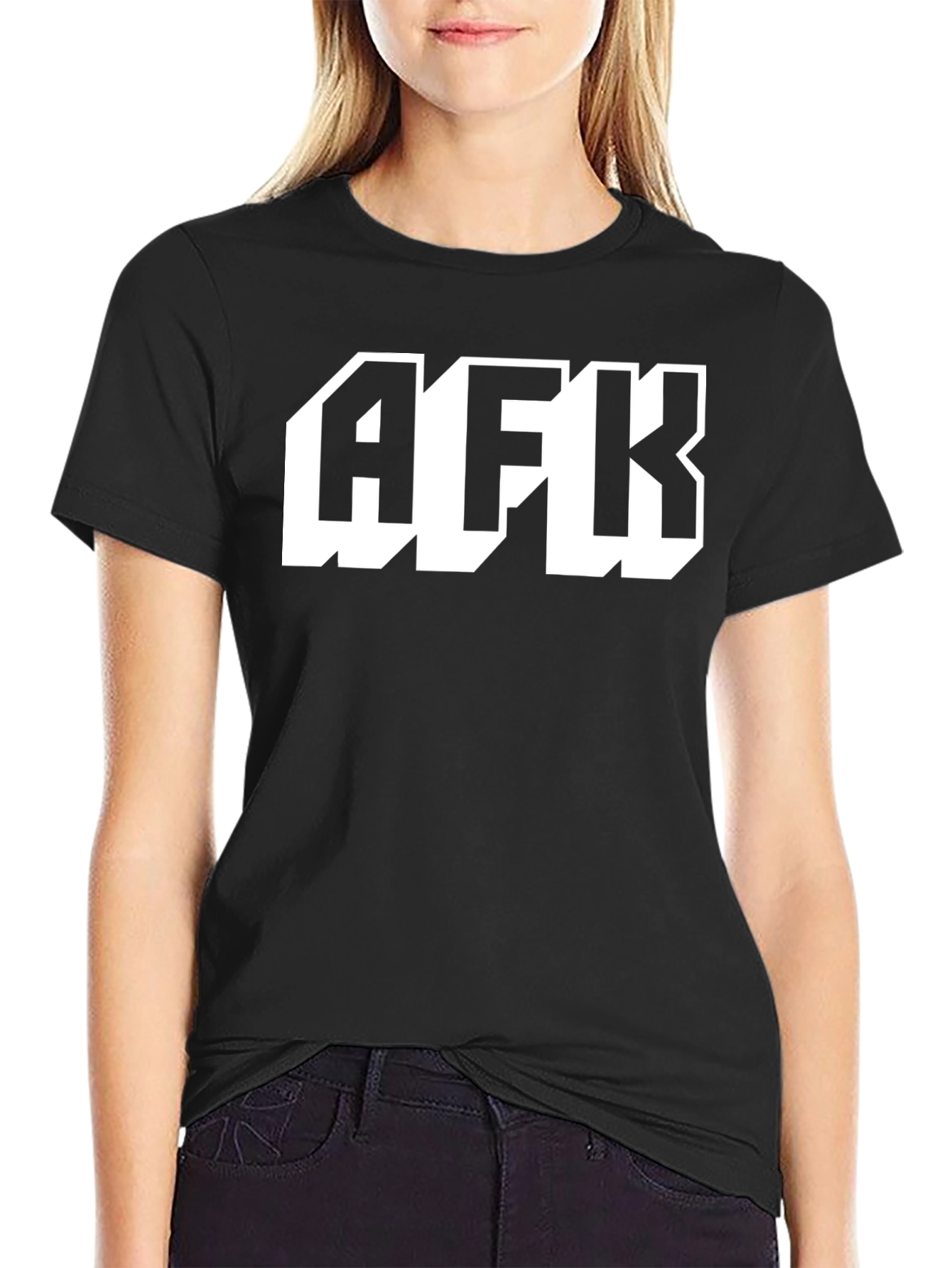 AFK Graphic Tee - Black Cotton T-Shirt