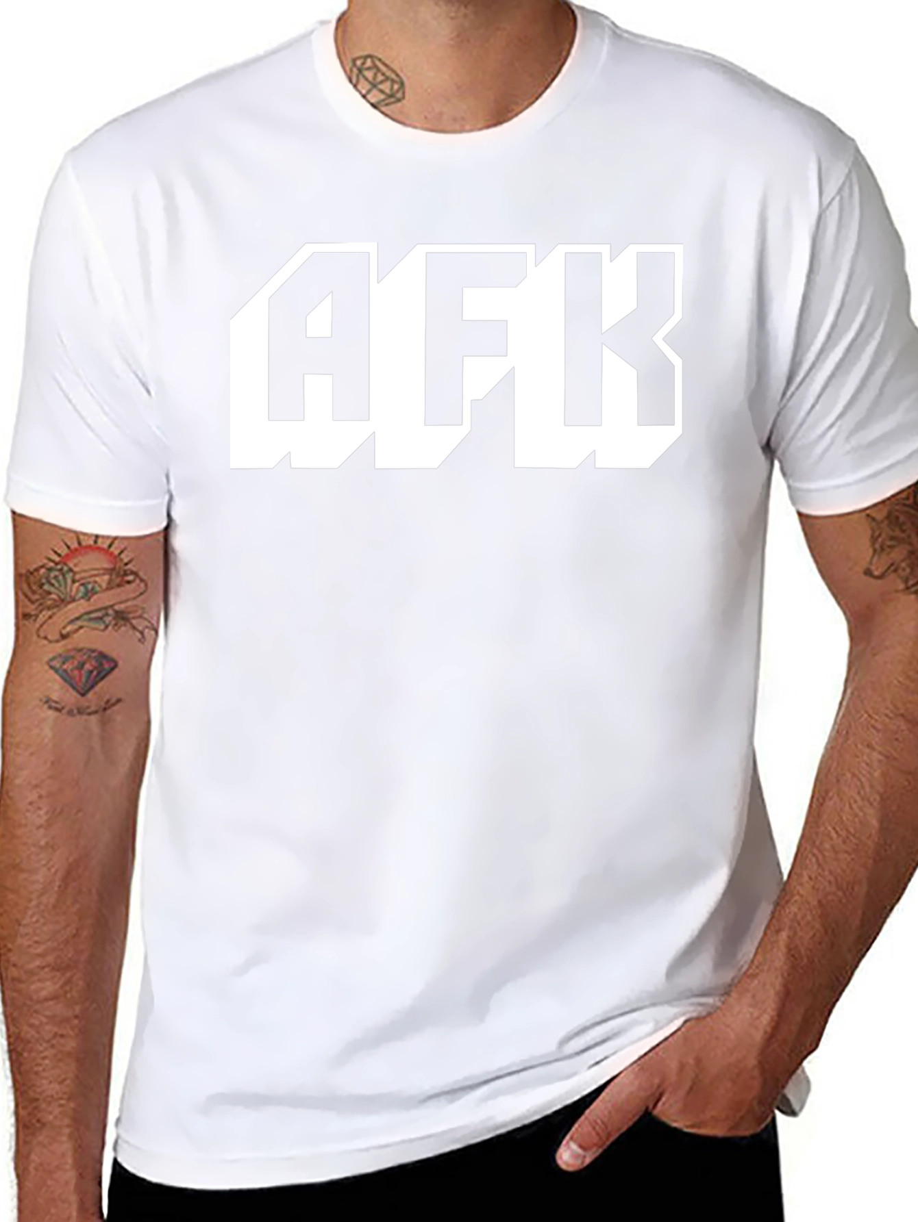 AFK Graphic Tee - Black Cotton T-Shirt