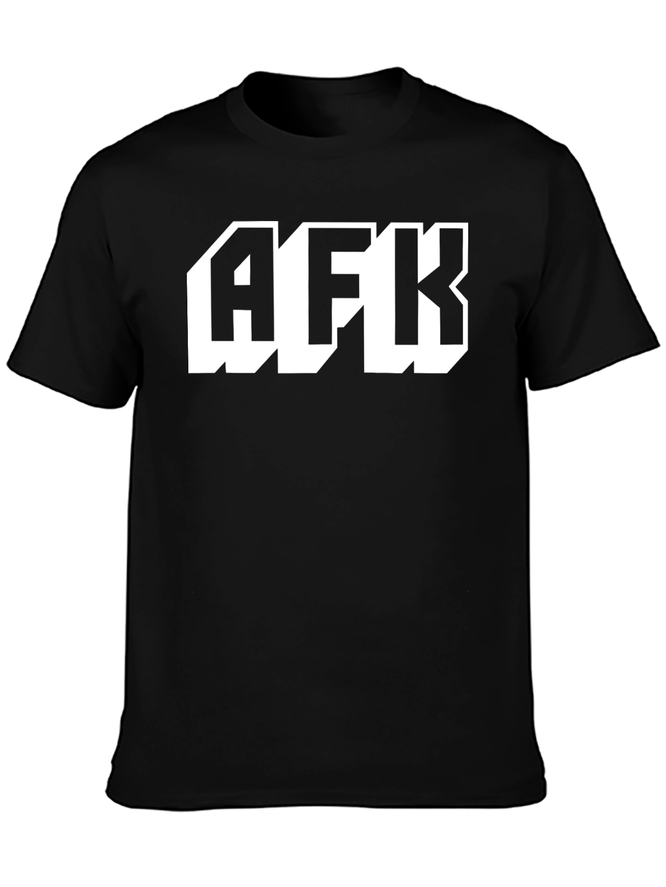 AFK Graphic Tee - Black Cotton T-Shirt