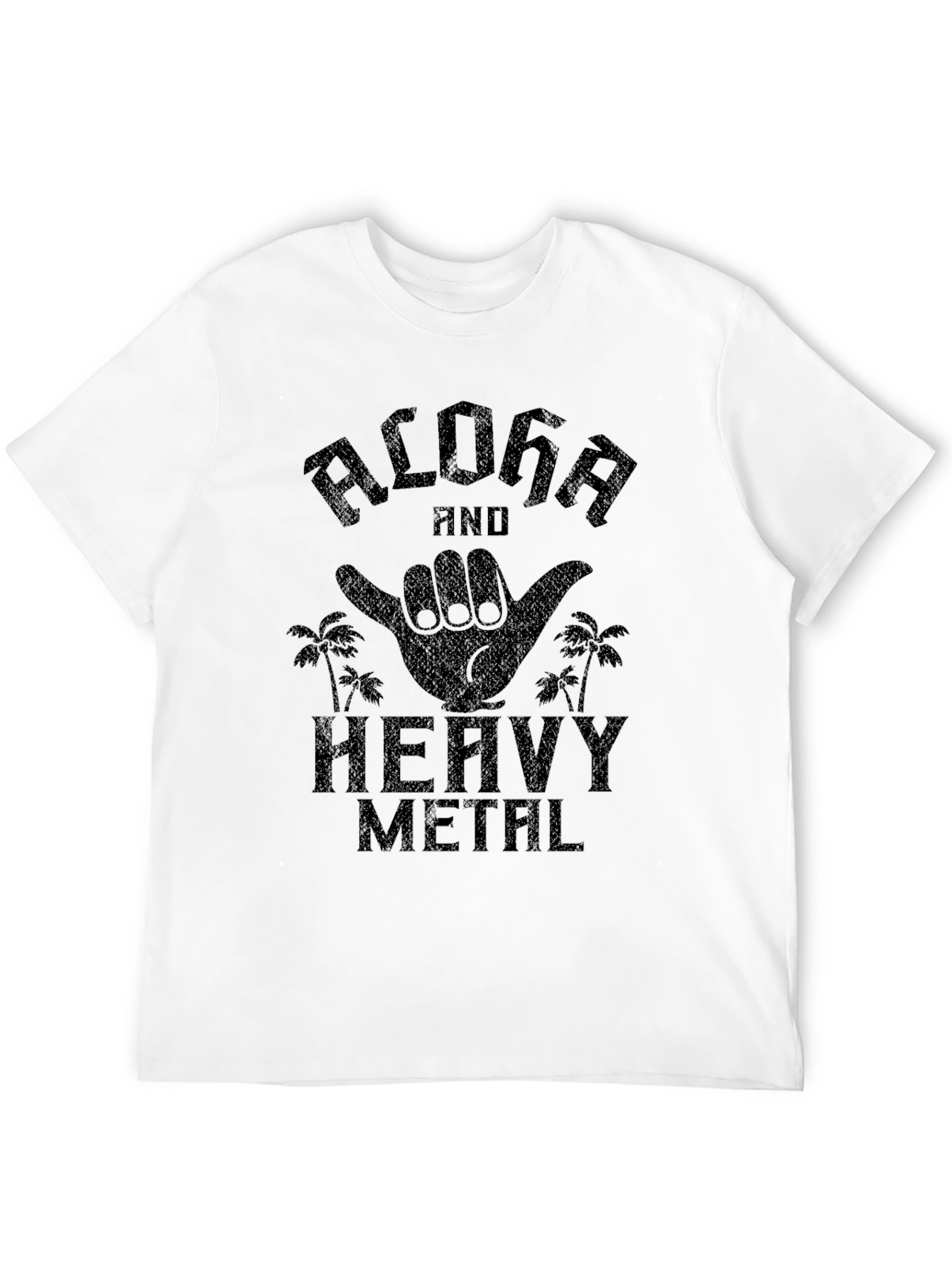 Aloha Heavy Metal Graphic Tee - Black Cotton T-Shirt