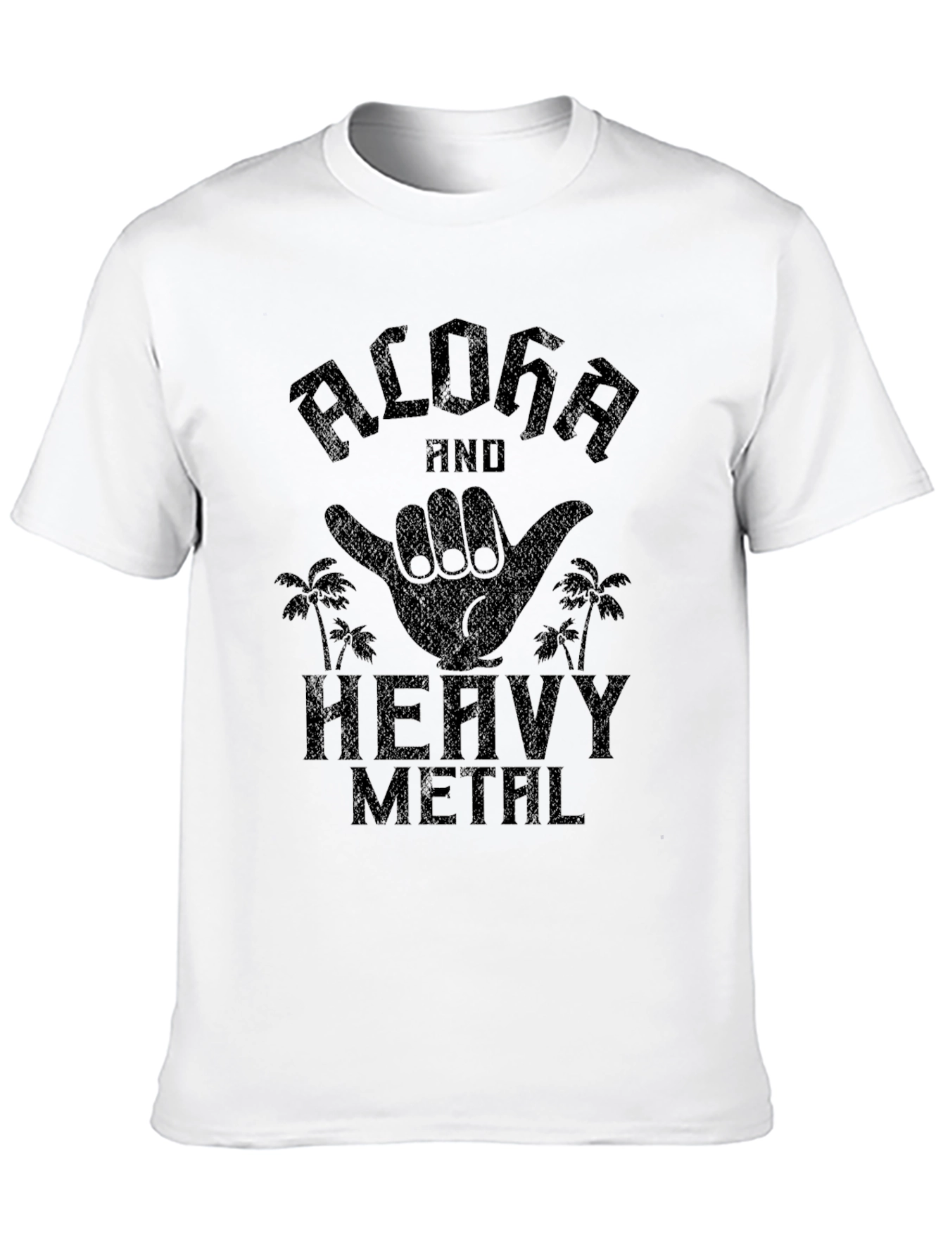 Aloha Heavy Metal Graphic Tee - Black Cotton T-Shirt